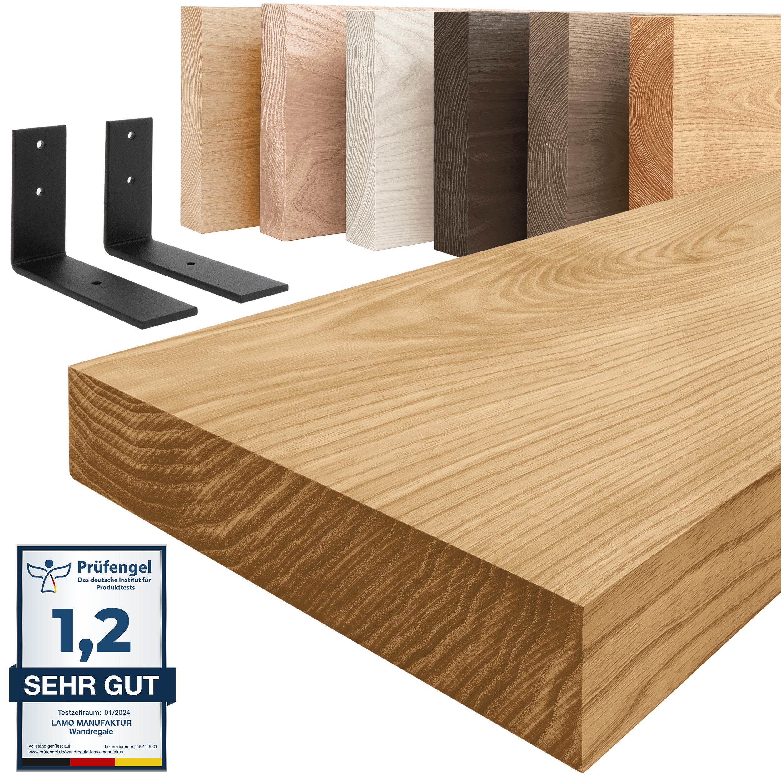 LAMO Manufaktur Wandregal Holz Gerade Regal günstig online kaufen