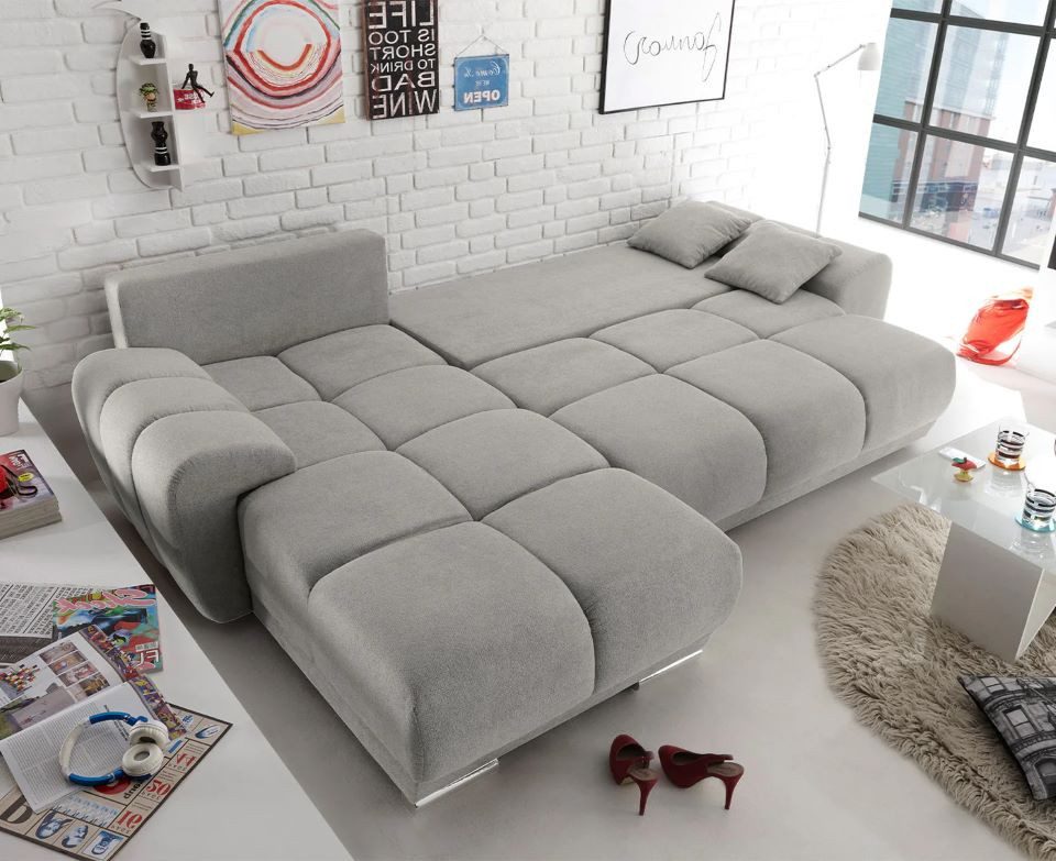 ED EXCITING DESIGN Ecksofa Anton, mit Schlaffunktion