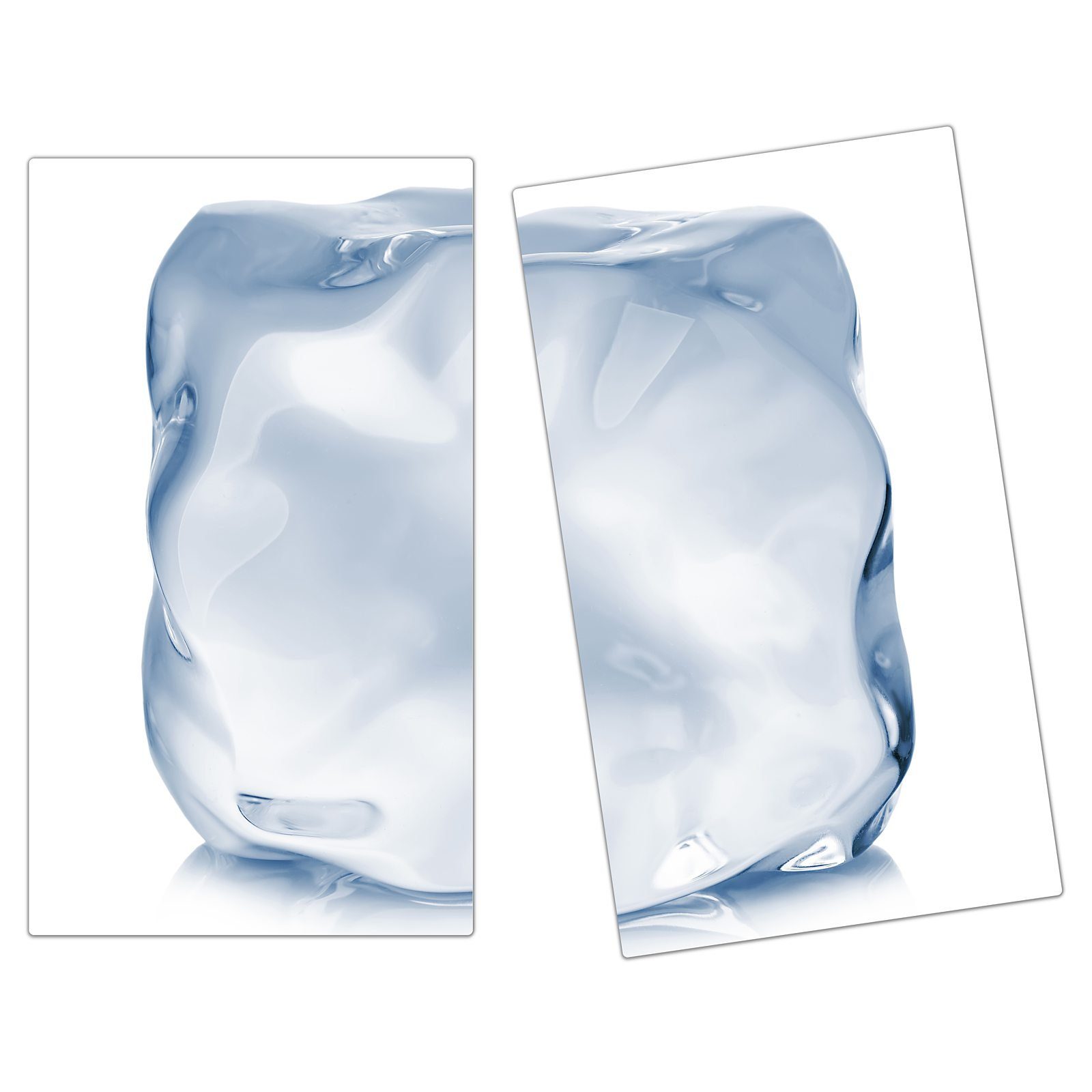 Primedeco Herd-Abdeckplatte Glas, Eiswürfel, Spritzschutz Glas tlg) (2 aus Herdabdeckplatte Grosser