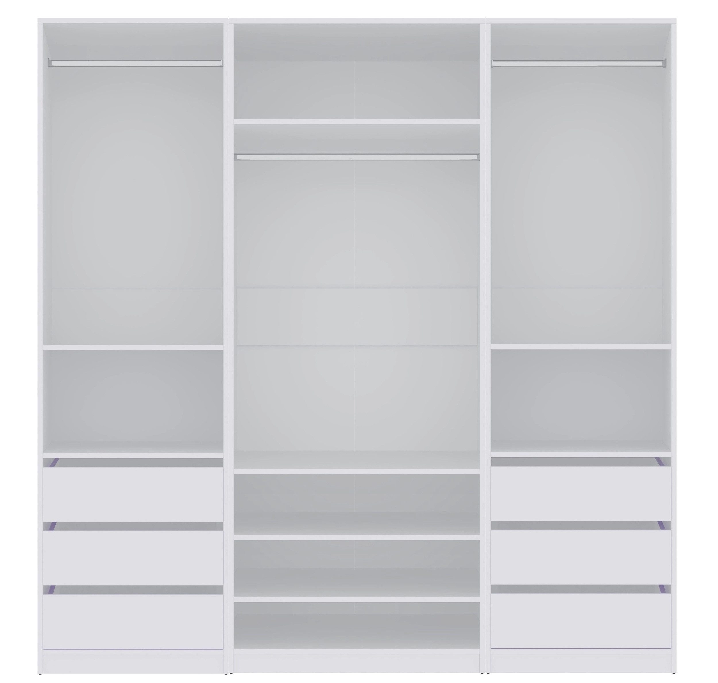 Marmex Möbel Kleiderschrank TRES SET T/B Modulschränke Ankleidezimmer 200 x günstig online kaufen