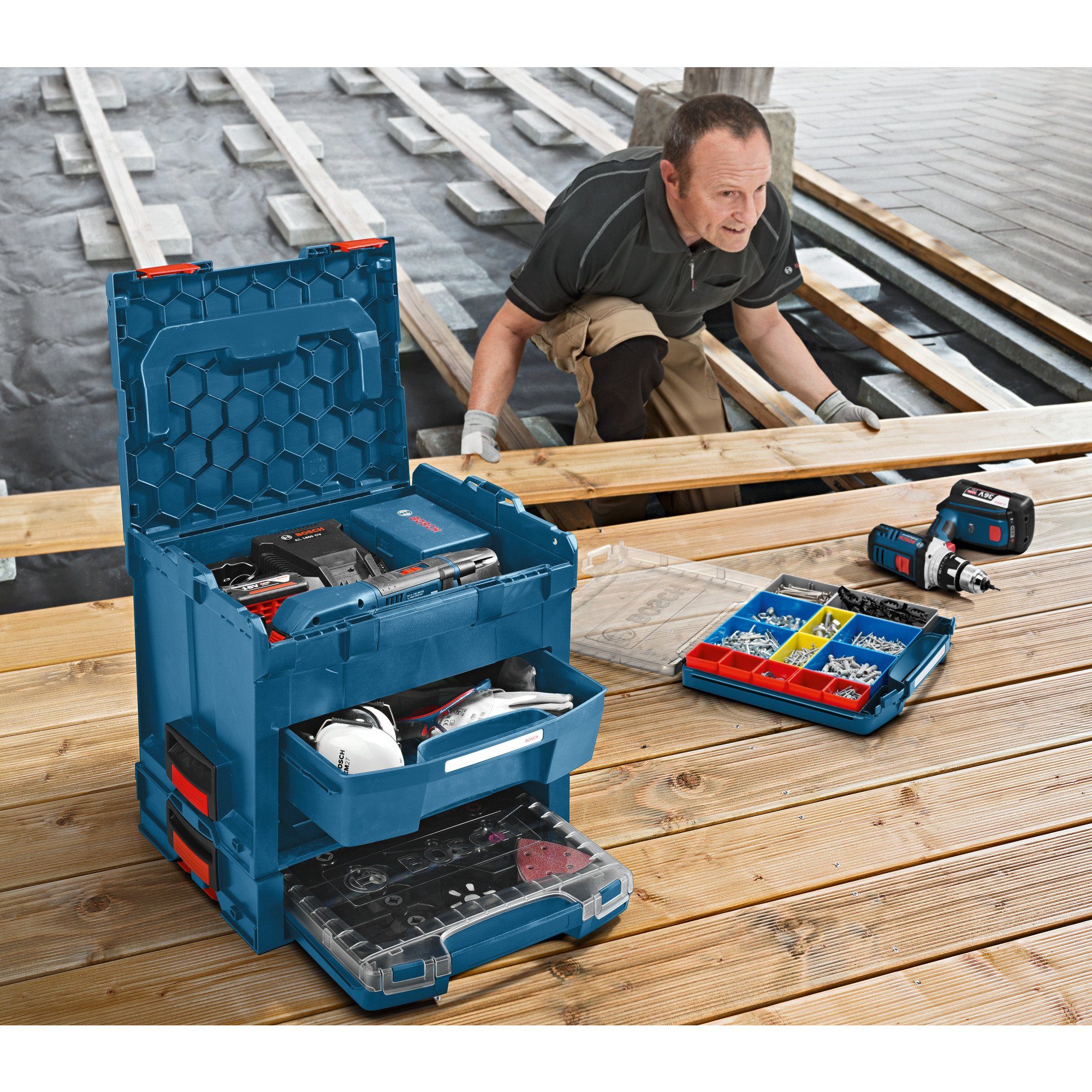 BOSCH GSR für Professional Bosch L-Boxx Werkzeugbox Einlage 18V-EC