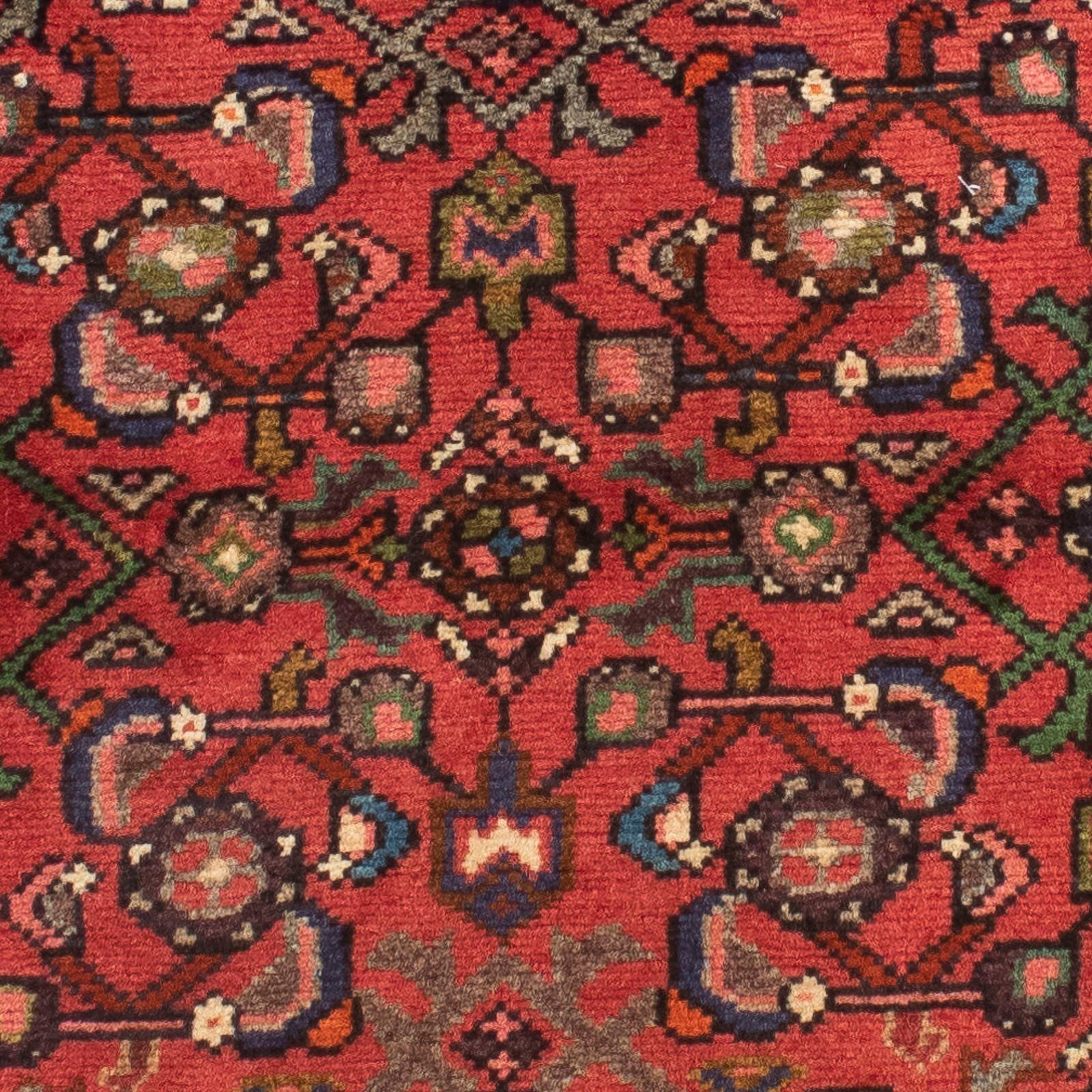 Orientteppich Perser - Handgeknüpft, x - Wohnzimmer, - mit Zertifikat 70 Höhe: 200 morgenland, Nomadic Einzelstück cm dunkelrot, rechteckig, mm, 10