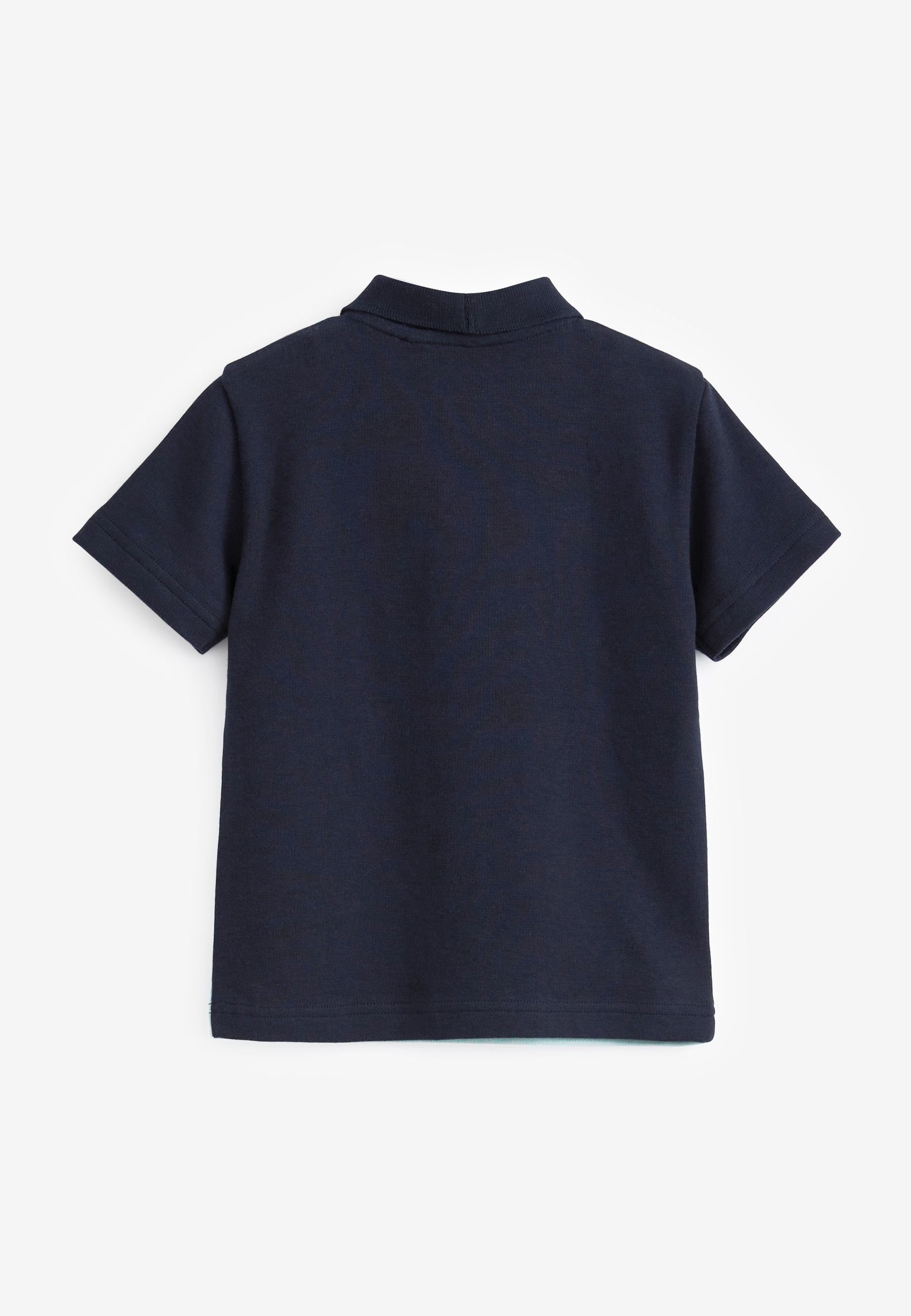 Next T-Shirt Baumwolle mit (1-tlg) aus weicher Polohemd Haptik