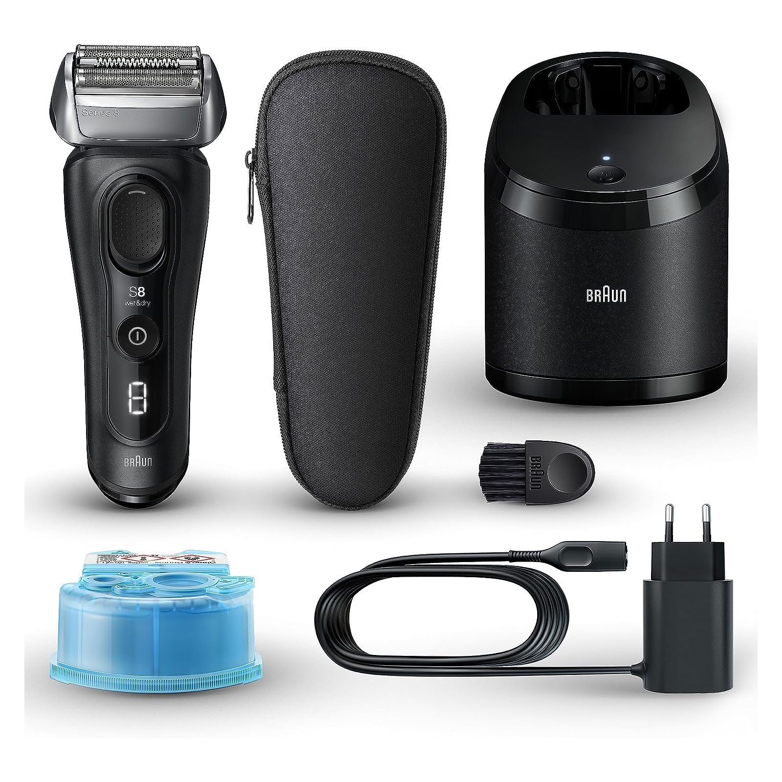Braun Elektrorasierer Series 8 8560cc, Akku mit 60 Minuten Laufzeit