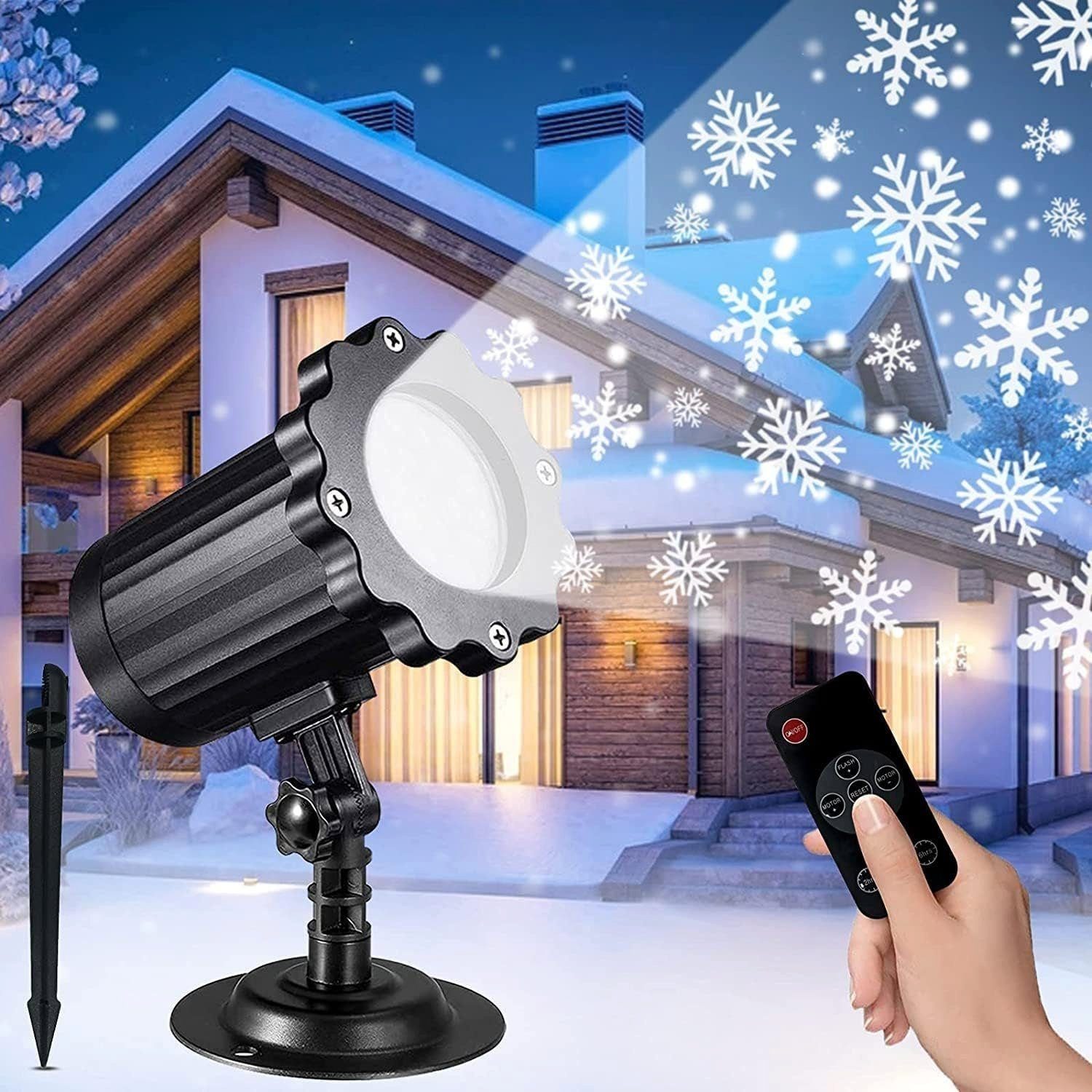 Projektor für Projektionslampe Wasserdicht Weihnachten AUKUU Fernbedienung IP65 Aussen Projektionslampe Weihnachtsdeko Innen Aussen LED,