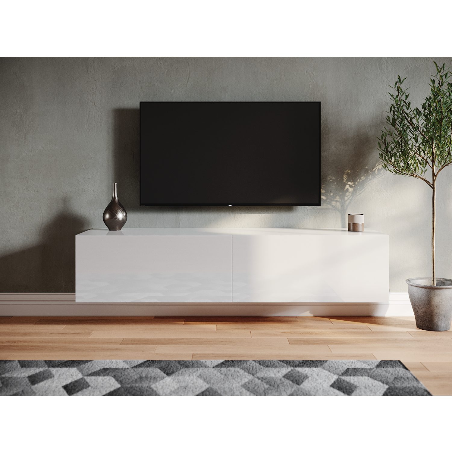 SONNI Lowboard TV Schrank schwarz mit günstig online kaufen