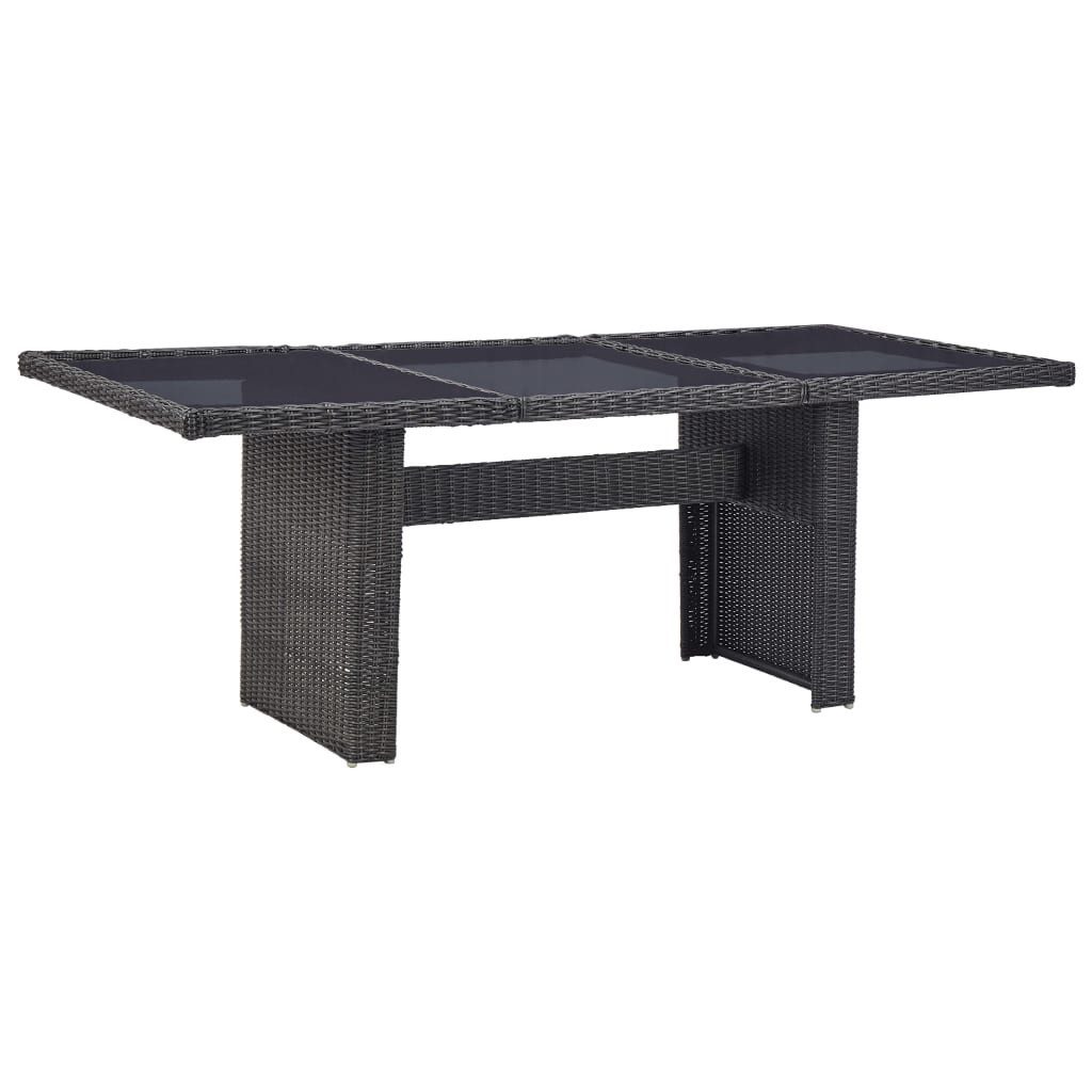vidaXL Gartentisch Garten-Esstisch Schwarz 200x100x74 cm günstig online kaufen