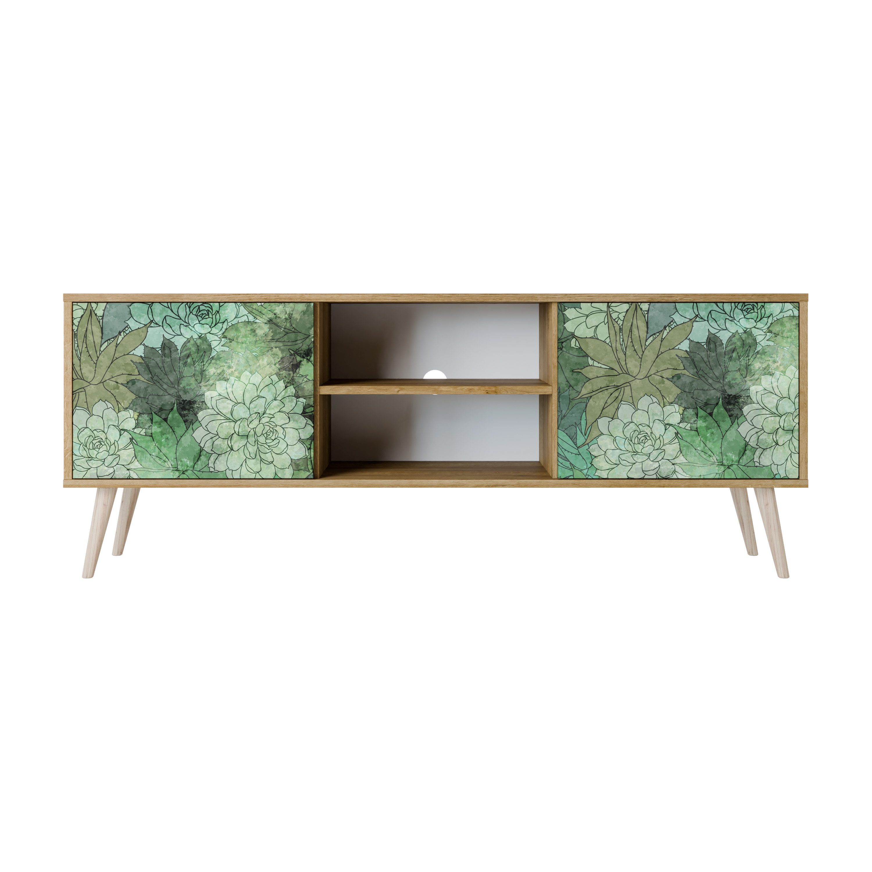 SPACEREBELS TV-Schrank mit Türen Fernsehtisch Sideboard Board mit Stauraum Tisch mit Beinen Lowboards 161 cm Fernsehschrank