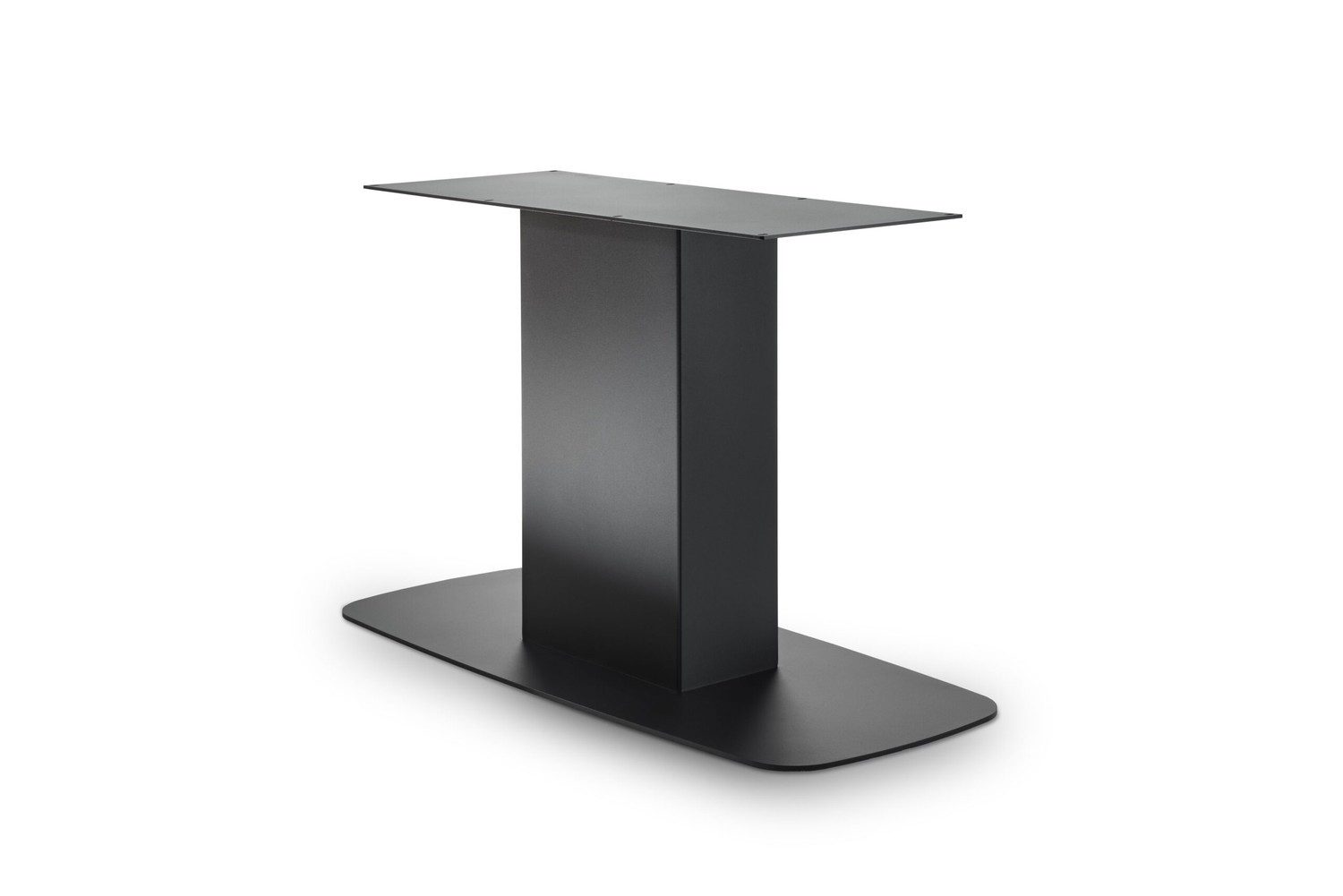 Tischgestell Mittelfuß Tischgestell Boot 120x40x72 Stahl Schwarz