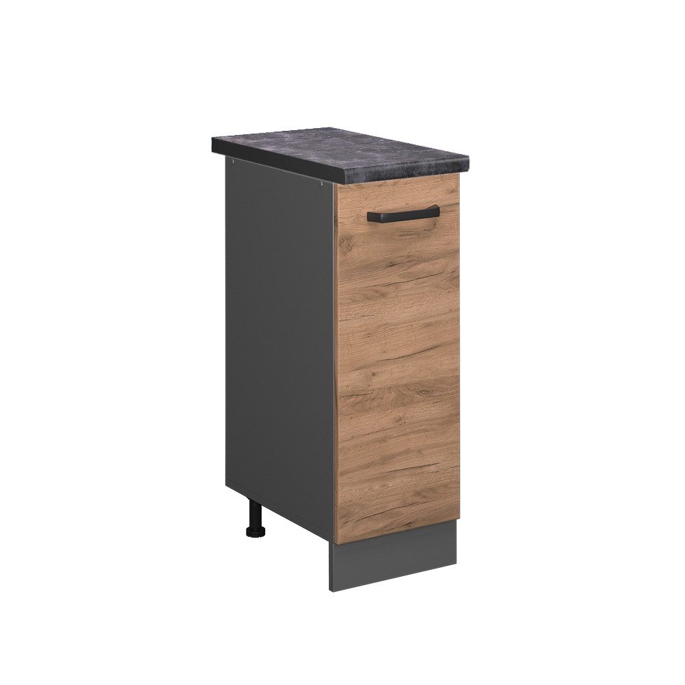 Vicco Apothekerschrank R-Line Goldkraft Eiche/Anthrazit 30 cm AP Anthrazit günstig online kaufen