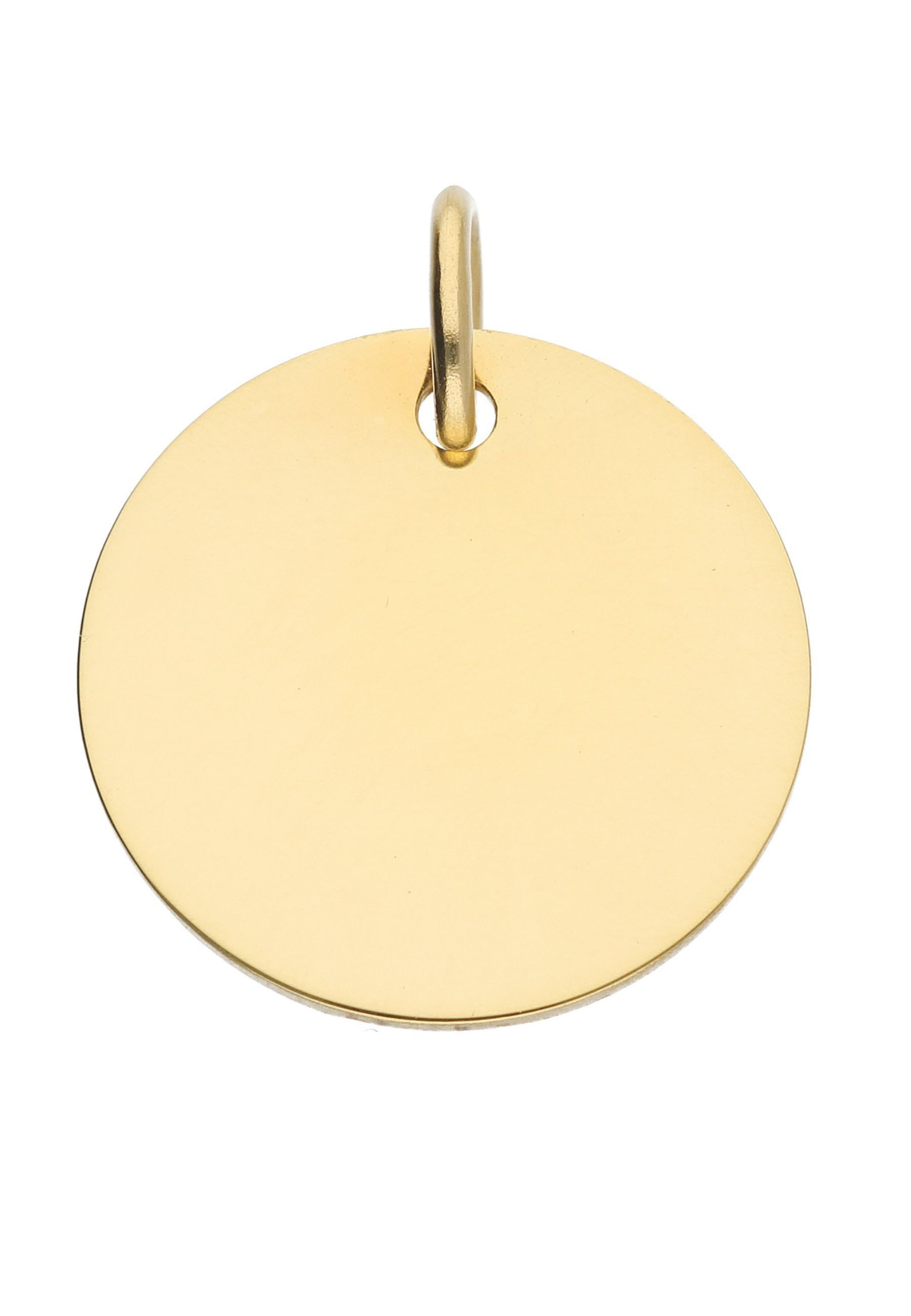 Kettenanhänger Gravurplatte 585 Gold (14K)