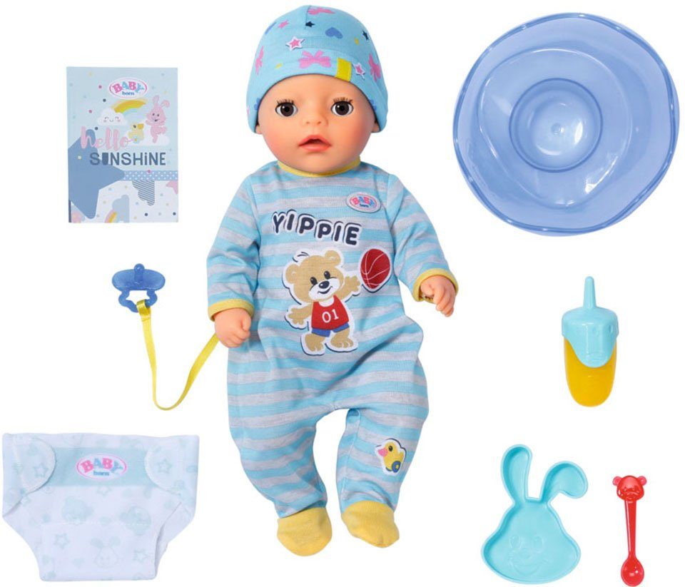 Zapf Creation® Baby Born Babypuppe Soft Touch Little Boy, 36 cm, mit lebensechten Funktionen