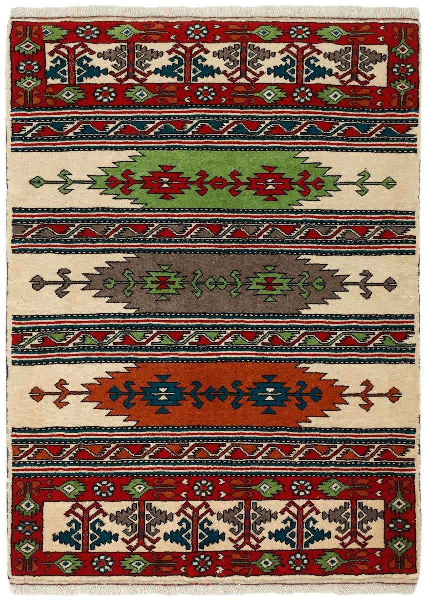 Orientteppich Turkaman 87x119 Handgeknüpfter Orientteppich / Perserteppich, Nain Trading, rechteckig, Höhe: 6 mm