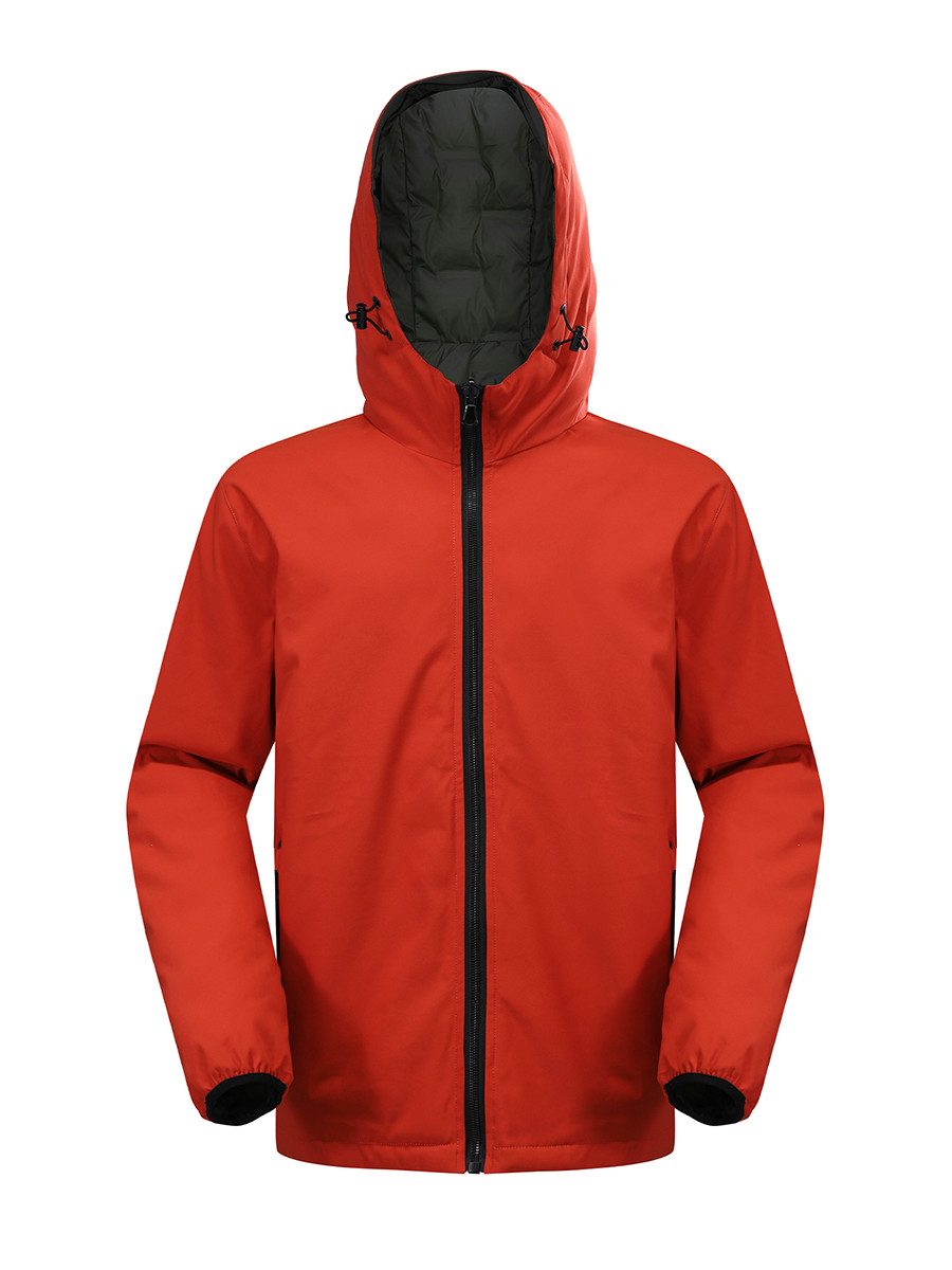 YOUTHUP Winterjacke Herren doppelseitige Übergangsjacke winddichte Steppjacke