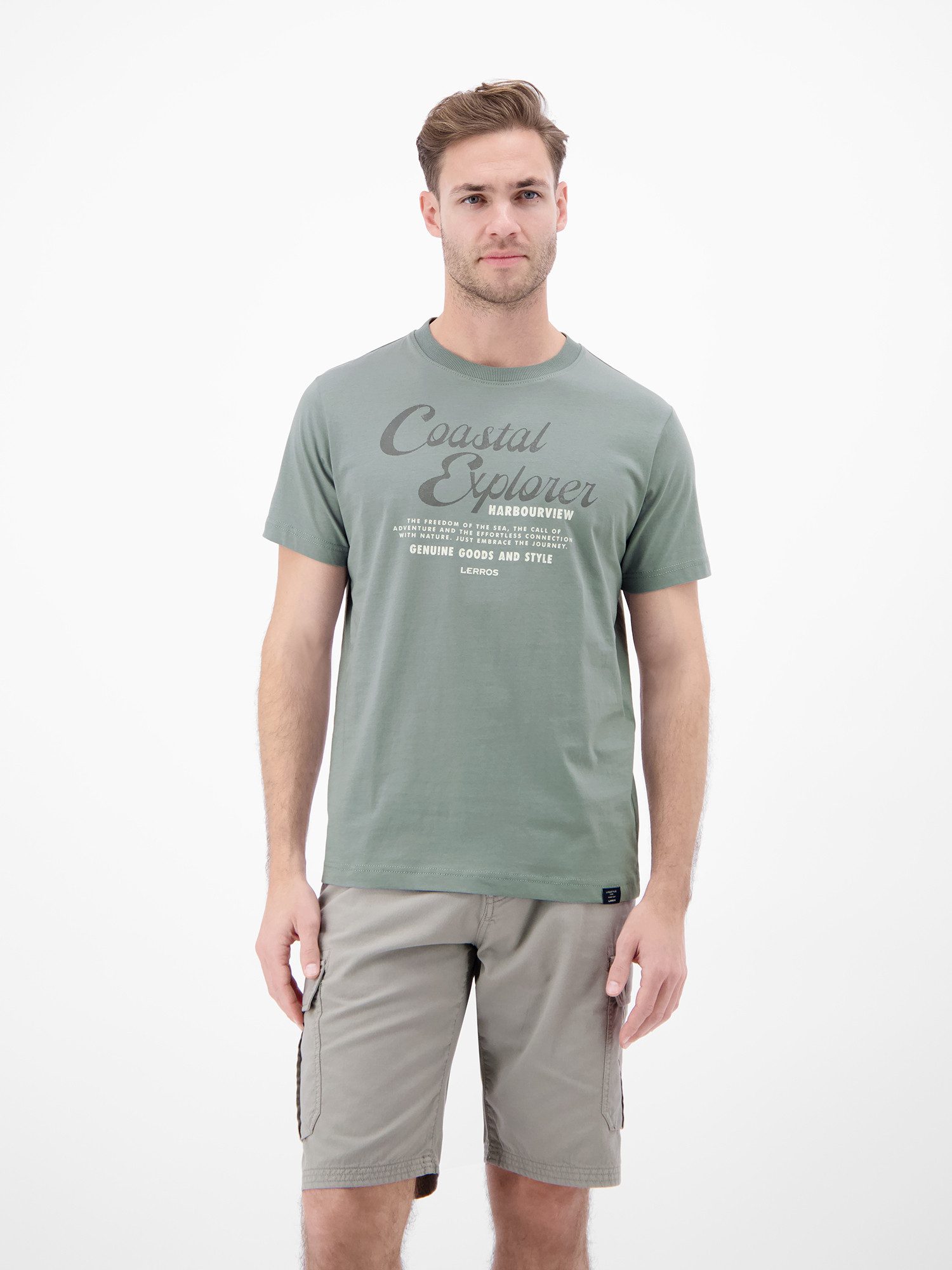 LERROS T-Shirt T-Shirt aus 100 % Baumwolle mit Brustprint