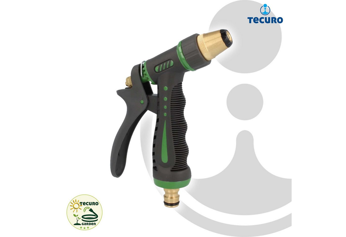 Thumbnail - tecuro Schlauchverbinder Gartenbrause Gartenspritze mit Stecksystem, stufenlos verstellbar