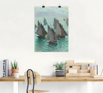 Artland Wandbild Fischerboote bei ruhigem Wetter, Boote & Schiffe (1 St), als Leinwandbild, Poster in verschied. Größen