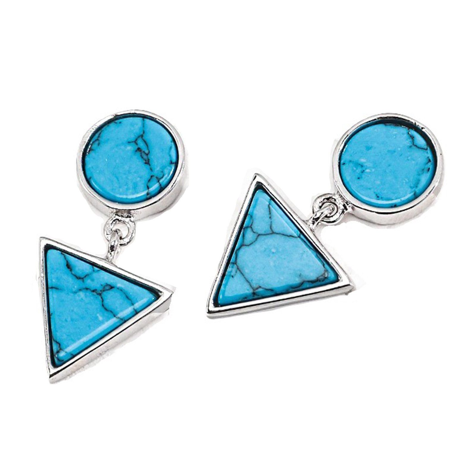 Jumpeak Paar Ohrhänger ohrringe silber 925,ohrringe grün,ohrringe türkis,ohrringe hängend, ohrringe damen,damen geschenk,schwester geschenk,geschenk für tochter