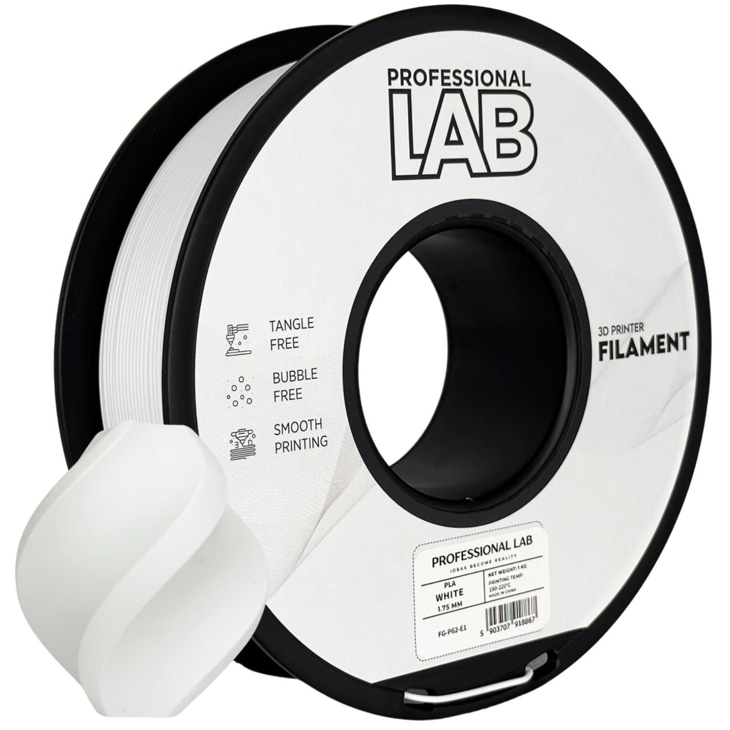 Prof. Lab Filament PLA Filament 1.75mm, 1kg für 3D Drucker Made in Europe
