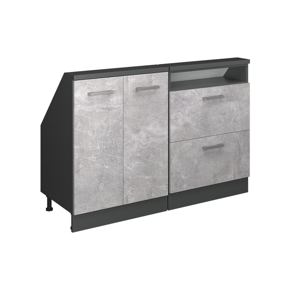 Vicco Unterschrank R-Line, Beton/Anthrazit, 120 cm günstig online kaufen