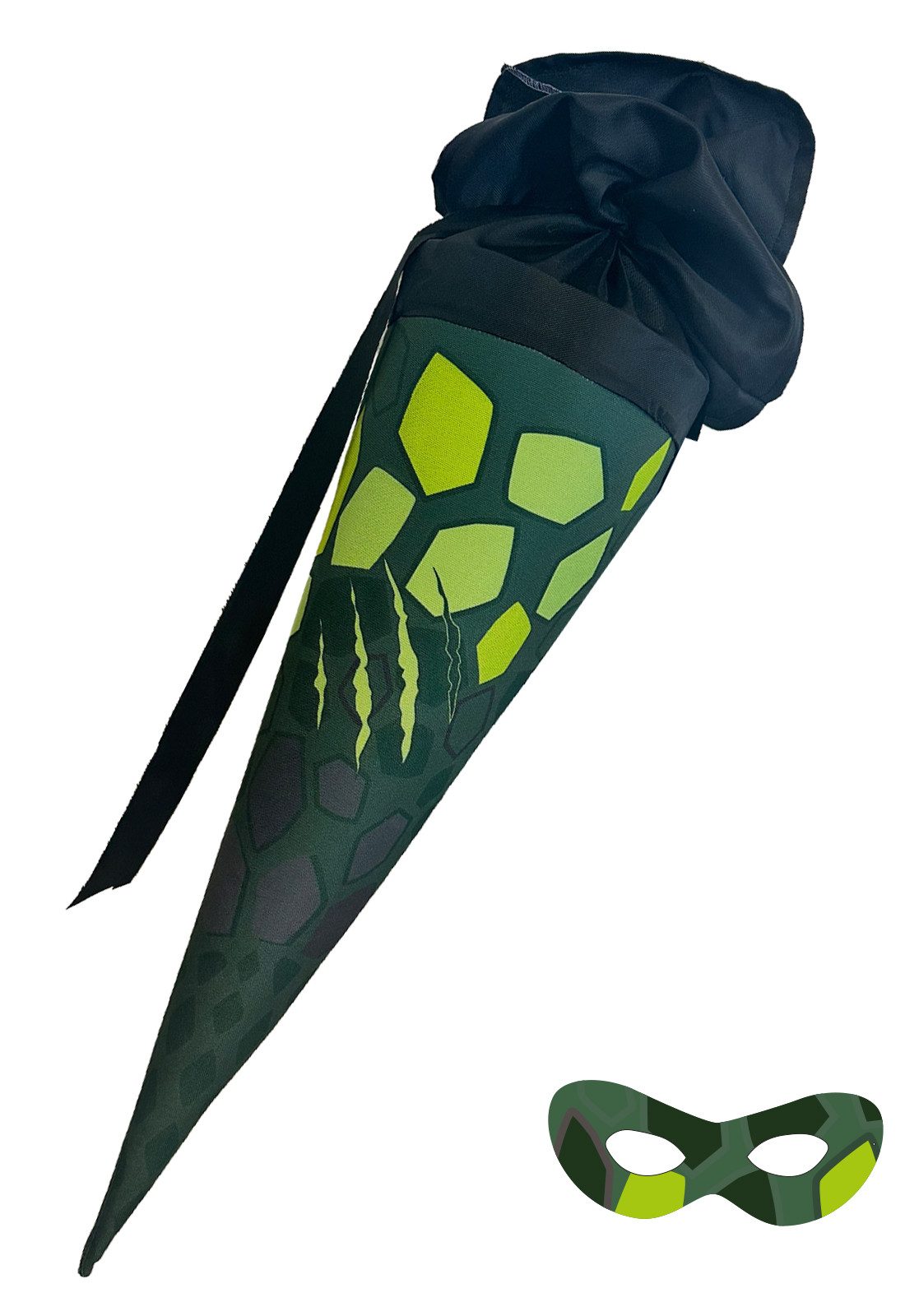 coopz Schulrucksack Schultüte Dino Nr. 5 mit Superheldenmaske