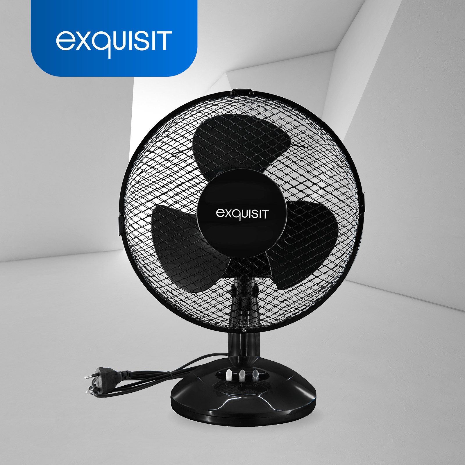 exquisit Tischventilator VT 34063 sw, Metall, günstig online kaufen