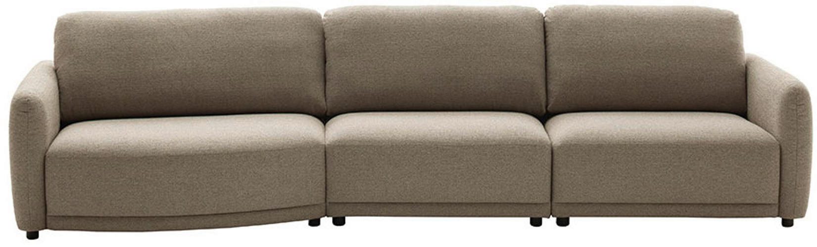 SCHÖNER WOHNEN-Kollektion 3-Sitzer Wonder, Modernes Design mit sanfter Rundung, Organische Form, Kammerkissen-Komfort & XXL-Maße