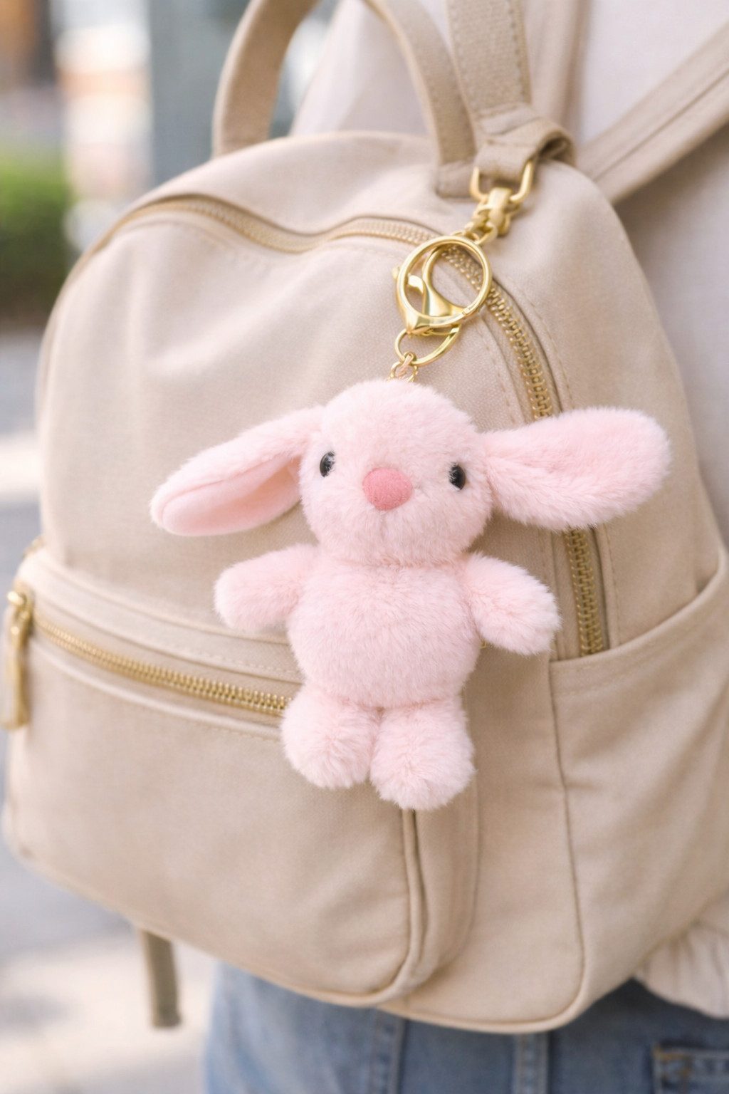 soma Schlüsselanhänger Plüsch Hase Schlüsselanhänger 13cm Weicher Kuschelhase mit Metallring (Set, 1-tlg., Geschenk-Set), Taschenanhänger&Rucksack-Accessoire Geschenkidee für Kinder&Erwachsene