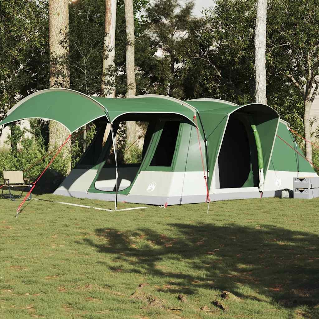 Faltzelt Tunnel-Campingzelt 5 Personen 595x330x203 cm Grün