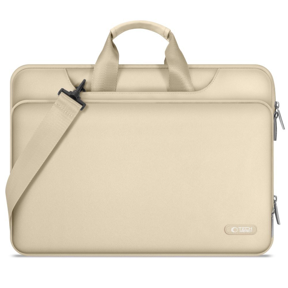 TECH PROTECT Laptoptasche Notebooktasche Umhängetasche Schutzhülle (Spar-Set, 1-tlg., 38 x 27 x 4 cm gepolstert), 360°-Schutz, Schultergurt, Trolleyband, gepolstert