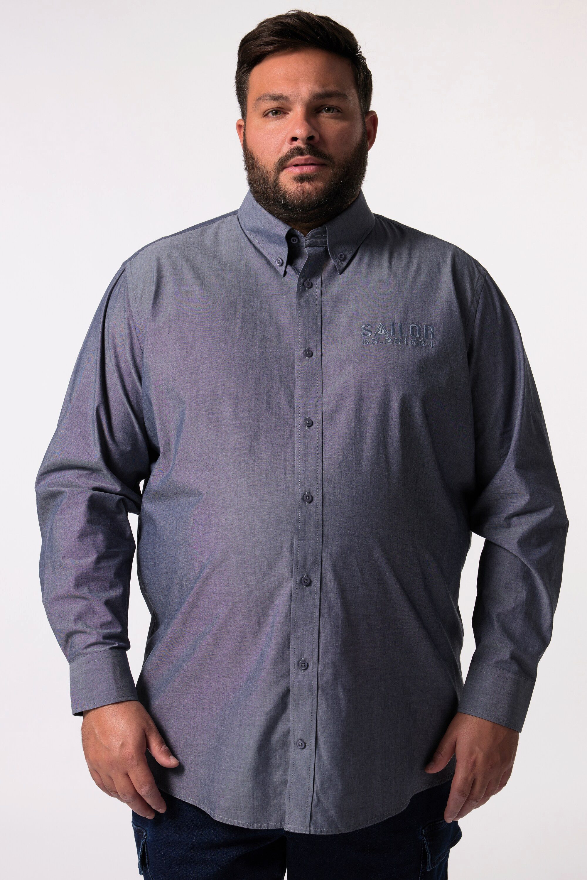 Businesshemd Men+ Hemd Langarm Buttondown-Kragen Comfort Fit