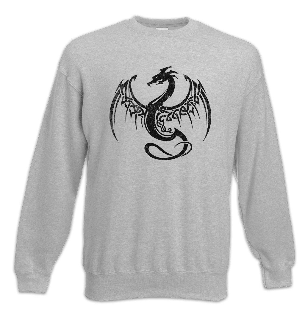 Sweatshirt Celtic Dragon I Sweatshirt Kelten Knoten Keltisch Kreuz Cross Runen