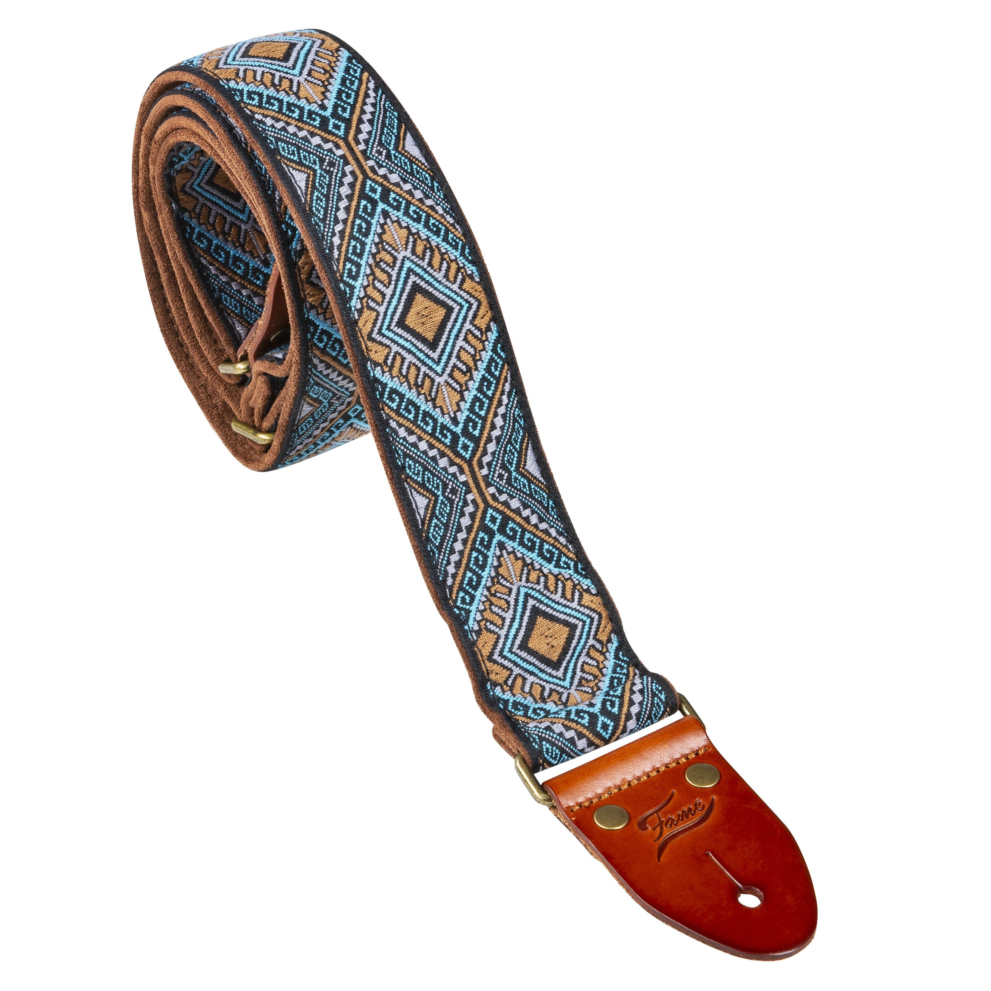 FAME Gitarrengurt, Classic Jacquard Gurt 2 - Gitarrengurt