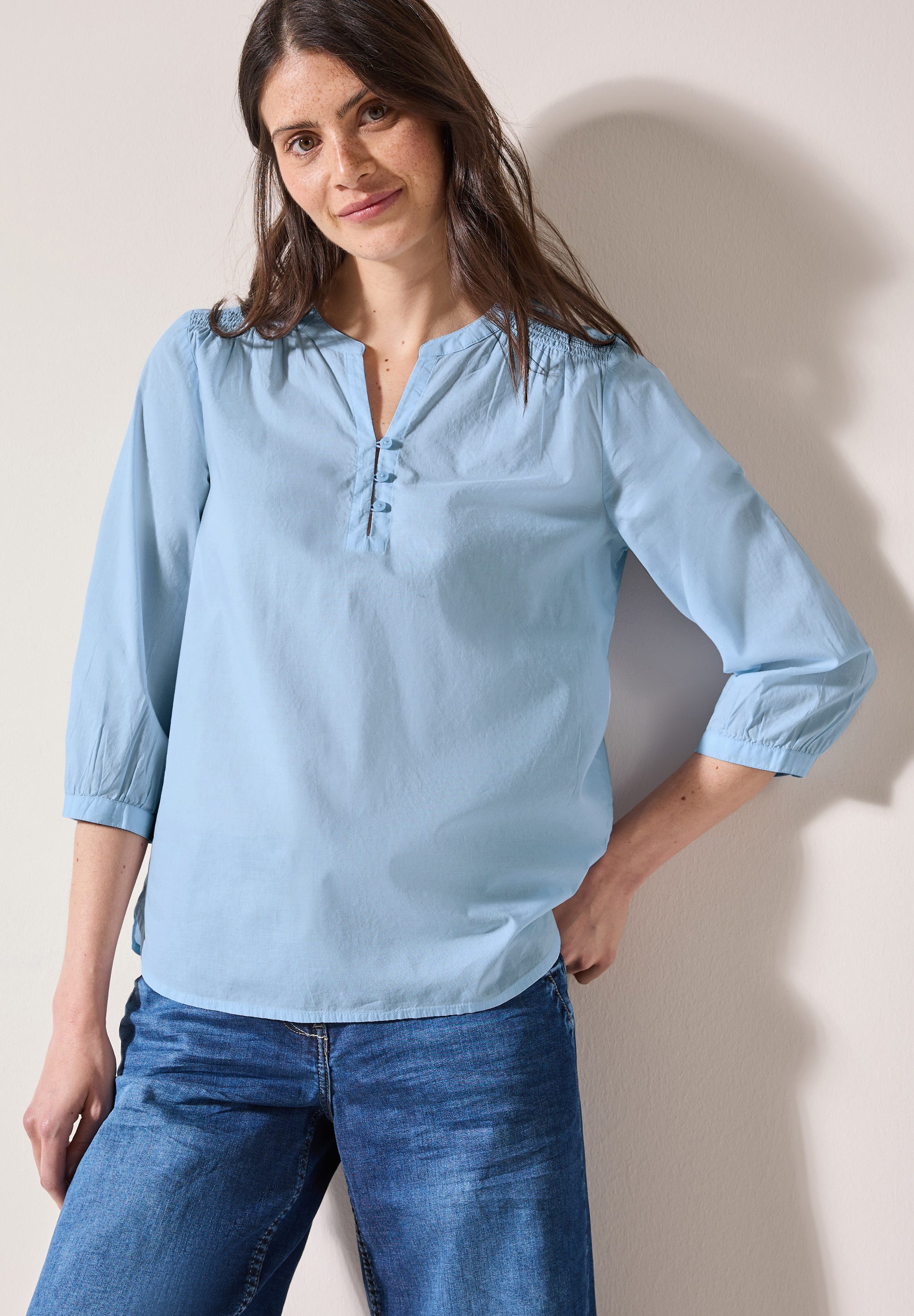 CECIL Klassische Bluse mit Smock-Detail günstig online kaufen