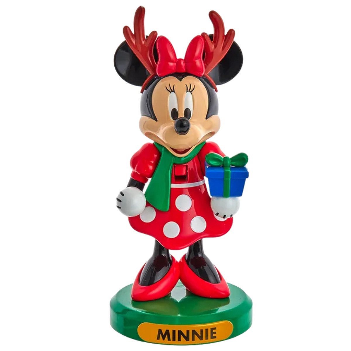 Kurt S. Adler Nussknacker DN6232M - Minnie Mouse mit Geschenk, 15,2 cm (6), (1-tlg)