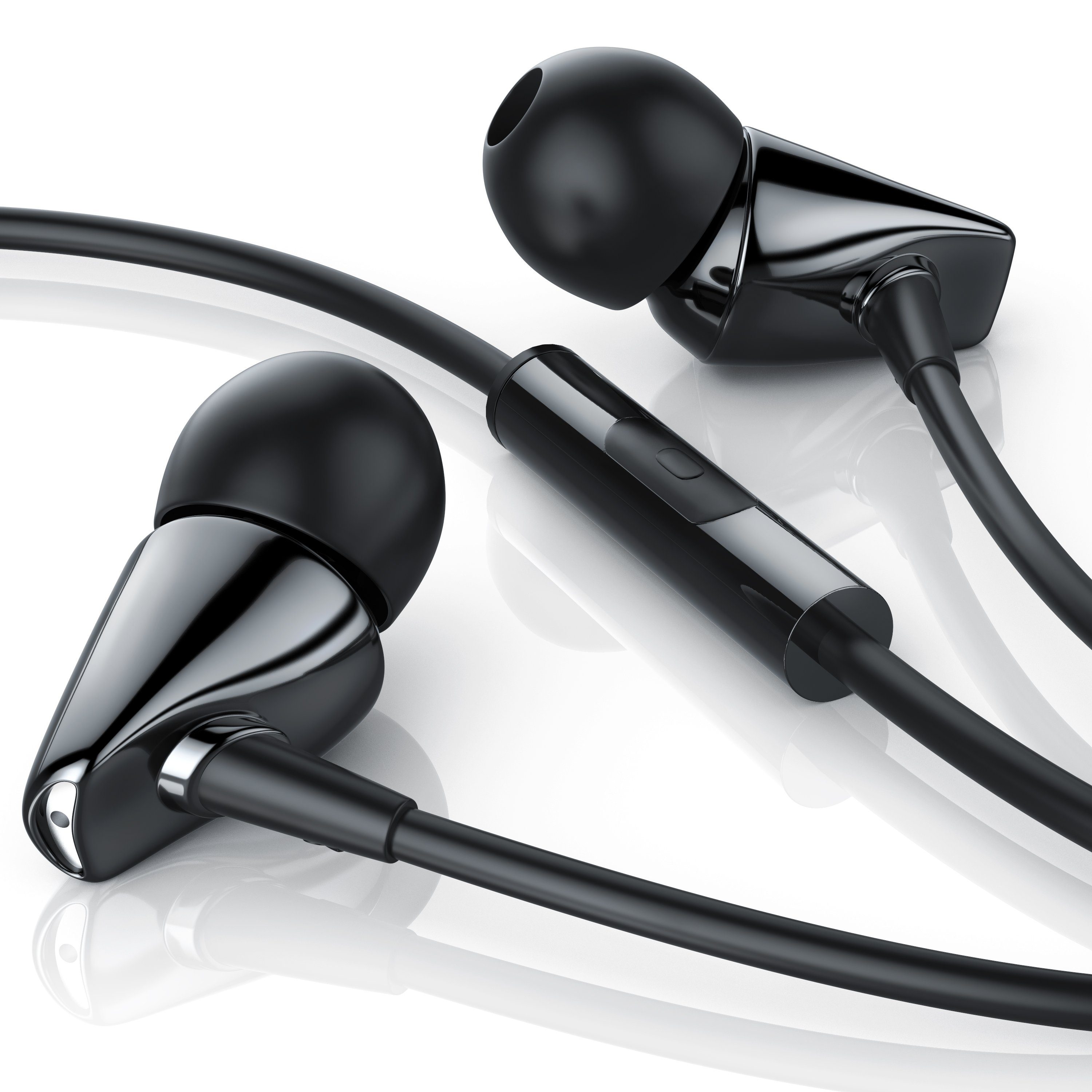 LIAM&DAAN In-Ear-Kopfhörer (InEar Ohrhörer mit Mikrofon, 8mm Treiber, Aramid Kabel, Knickschutz)
