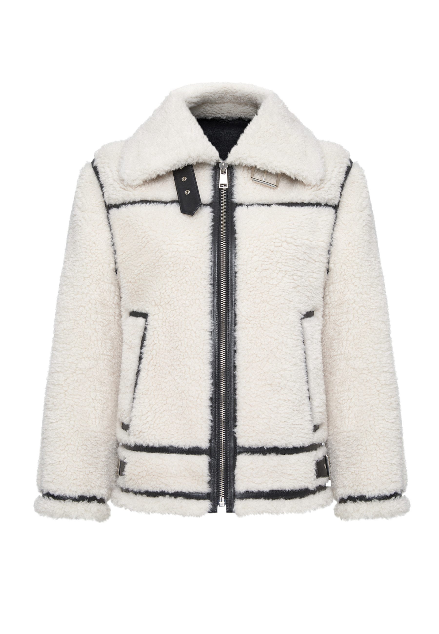 Derimod Lederjacke Verbier Teddy-Mantel