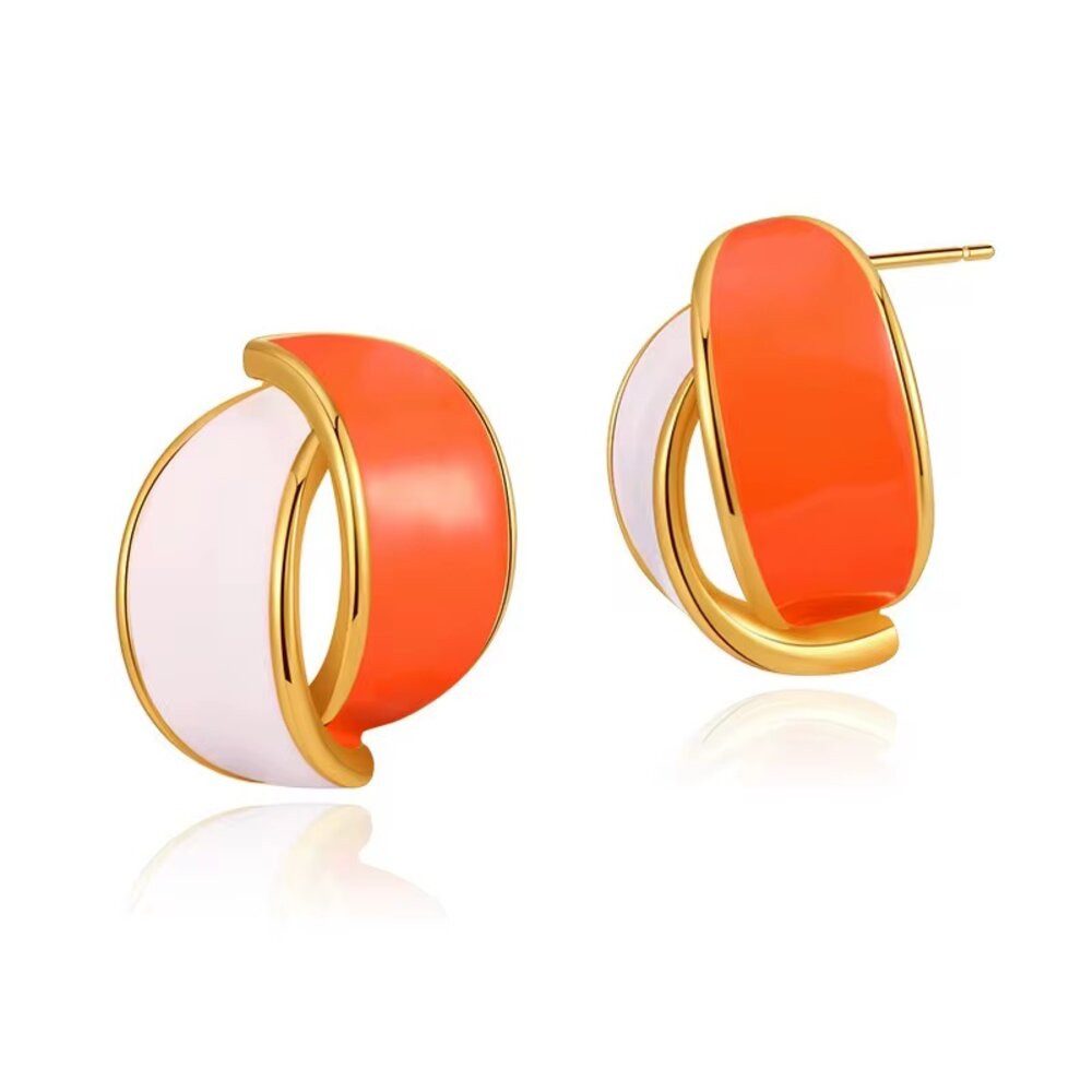 ROUGEMONT Paar Серьги-кольца Emaillierte Damen Trend Серьги-кольца, Hypoallergen
