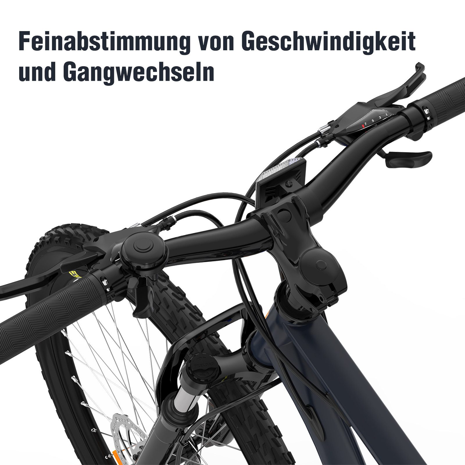 RCB TECH Mountainbike GK2, 26 Zoll Aluminium Fahrrad für Jugendliche & Erwachsene, bis 150KG, 21 Gang, Kettenschaltung, Federgabel & Scheibenbremsen