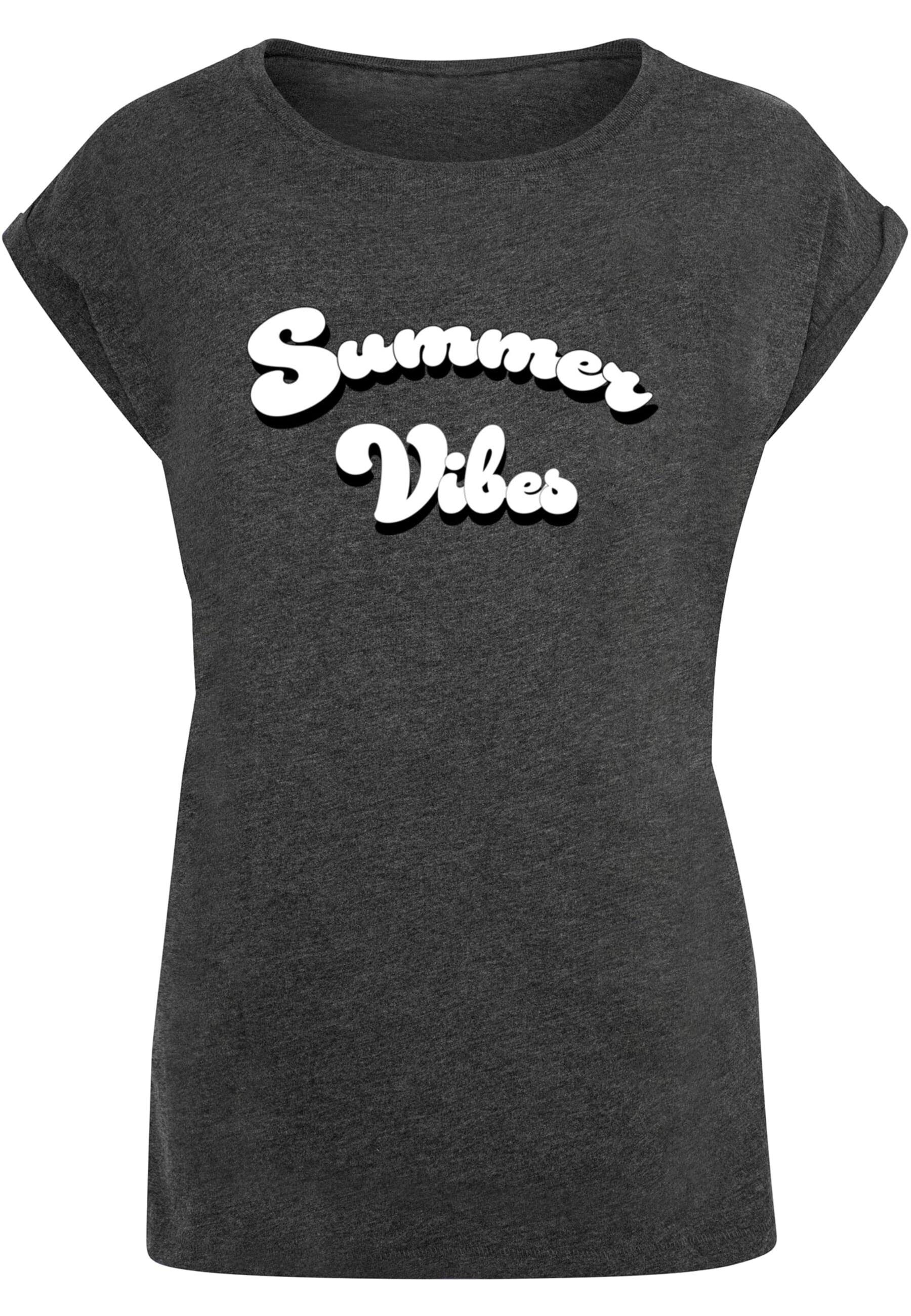Tee Vibes Merchcode Extended Summer Ladies (1-tlg) T-Shirt Shoulder Damen