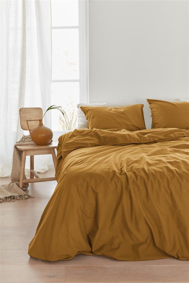 Bettwäsche Organic Basic Ochre 135X200 Ocker 100% Organic, Beddinghouse, 100% Organic cotton, 30x30/76x68, 144TC