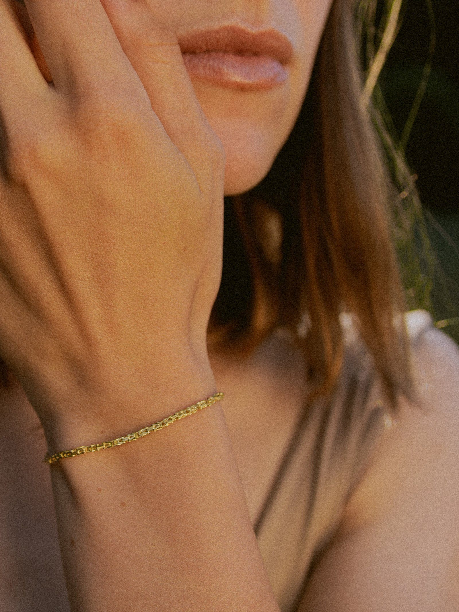 modabilé Goldarmband Armband Königskette 1,8mm 585 Echtgold, Damen  Armkettchen 18,5cm, Armkette, Made in Germany