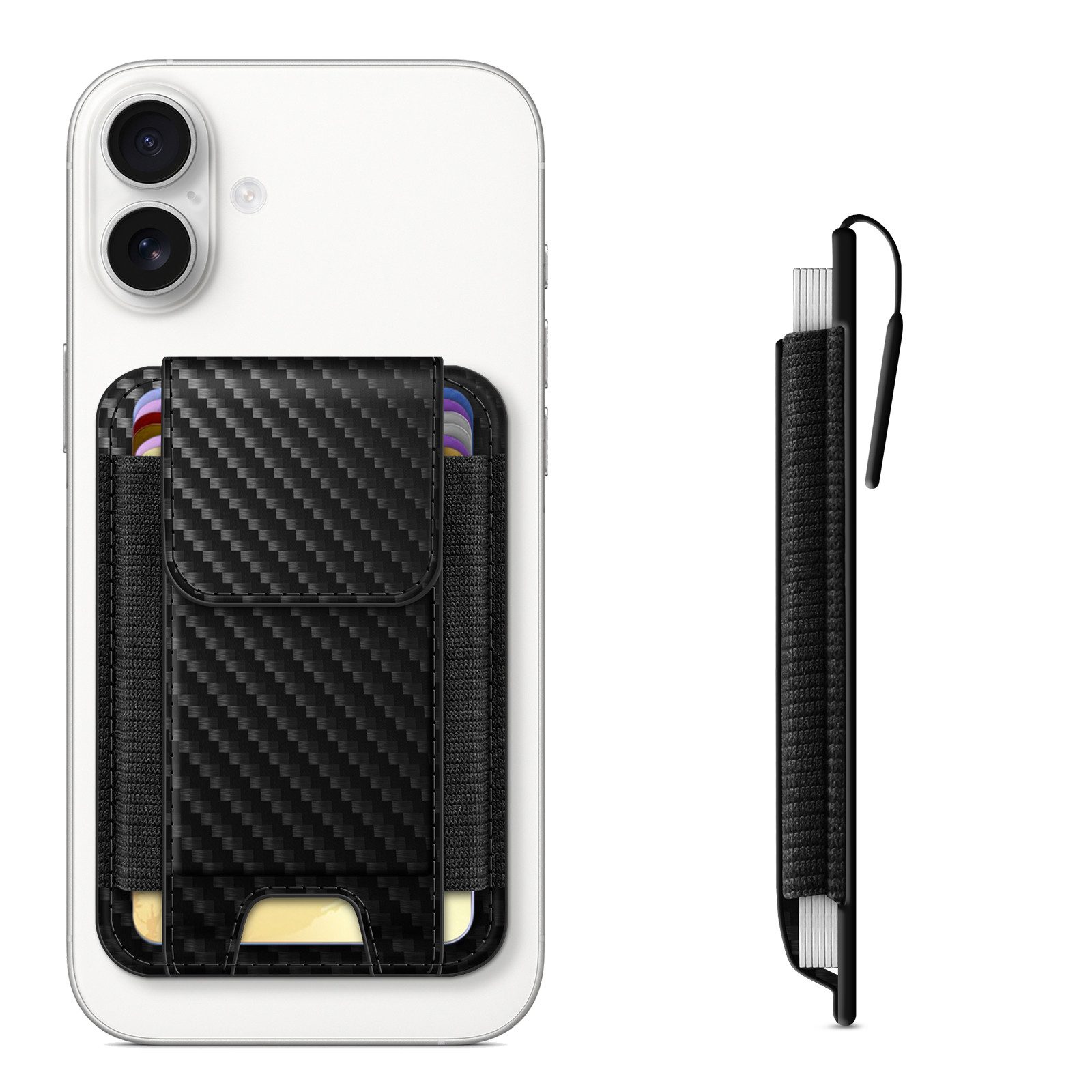 Fintie Geldbörse Magsafe Wallet, Magnetischer Kartenetui, RFID-Blocker, für 6 Karten, slim Kreditkartenetui Mini Geldbörse für iPhone 17e/17/16/15/14/13/12