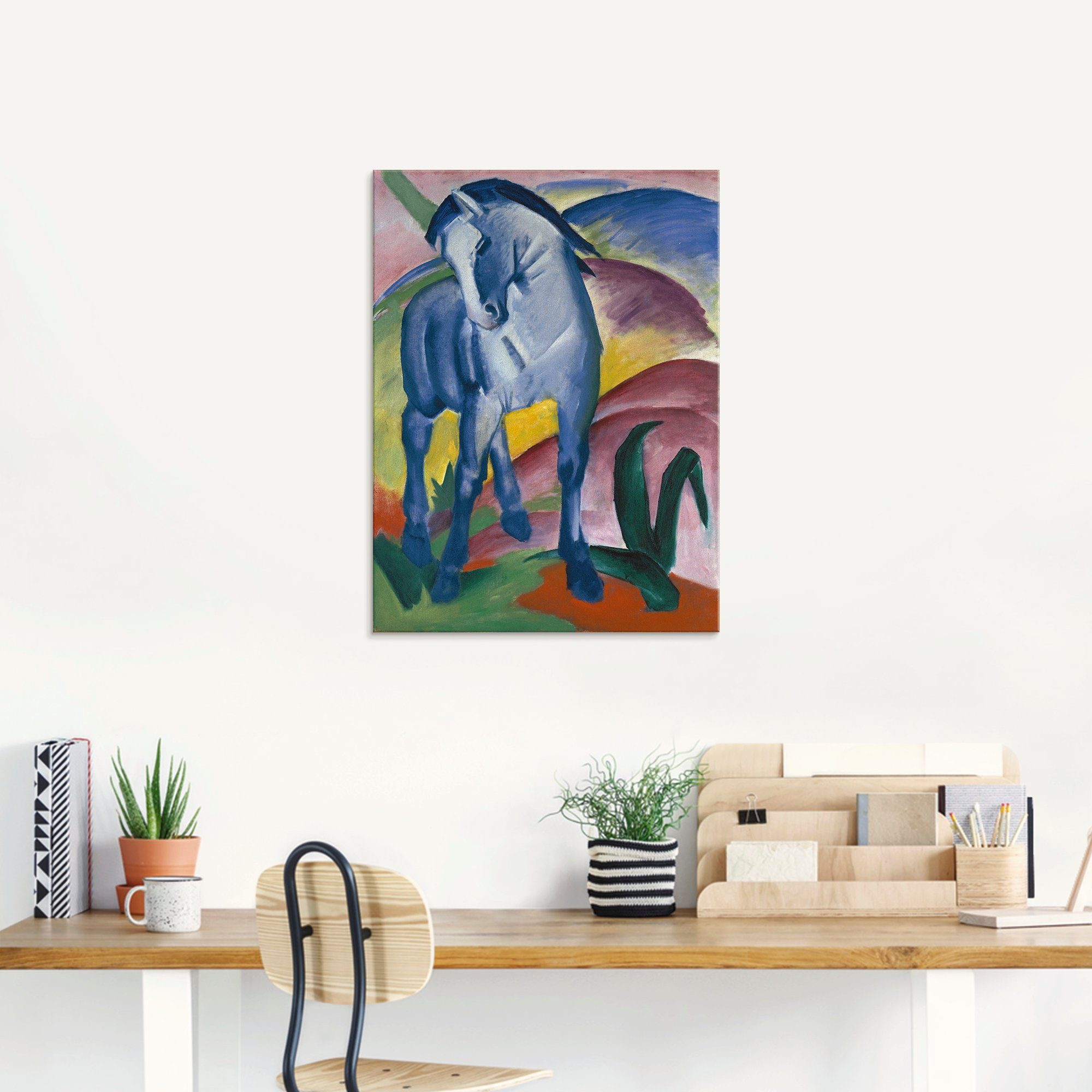 Artland Glasbild »Blaues Pferd I. 1911.«, Haustiere (1 Stück)-HomeTrends
