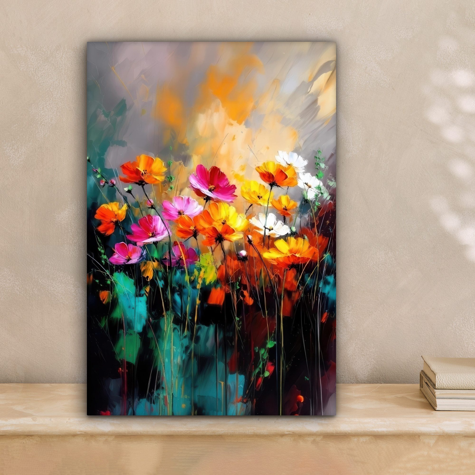 OneMillionCanvasses® Leinwandbild Leuchtend bunt - Blütenblätter günstig online kaufen