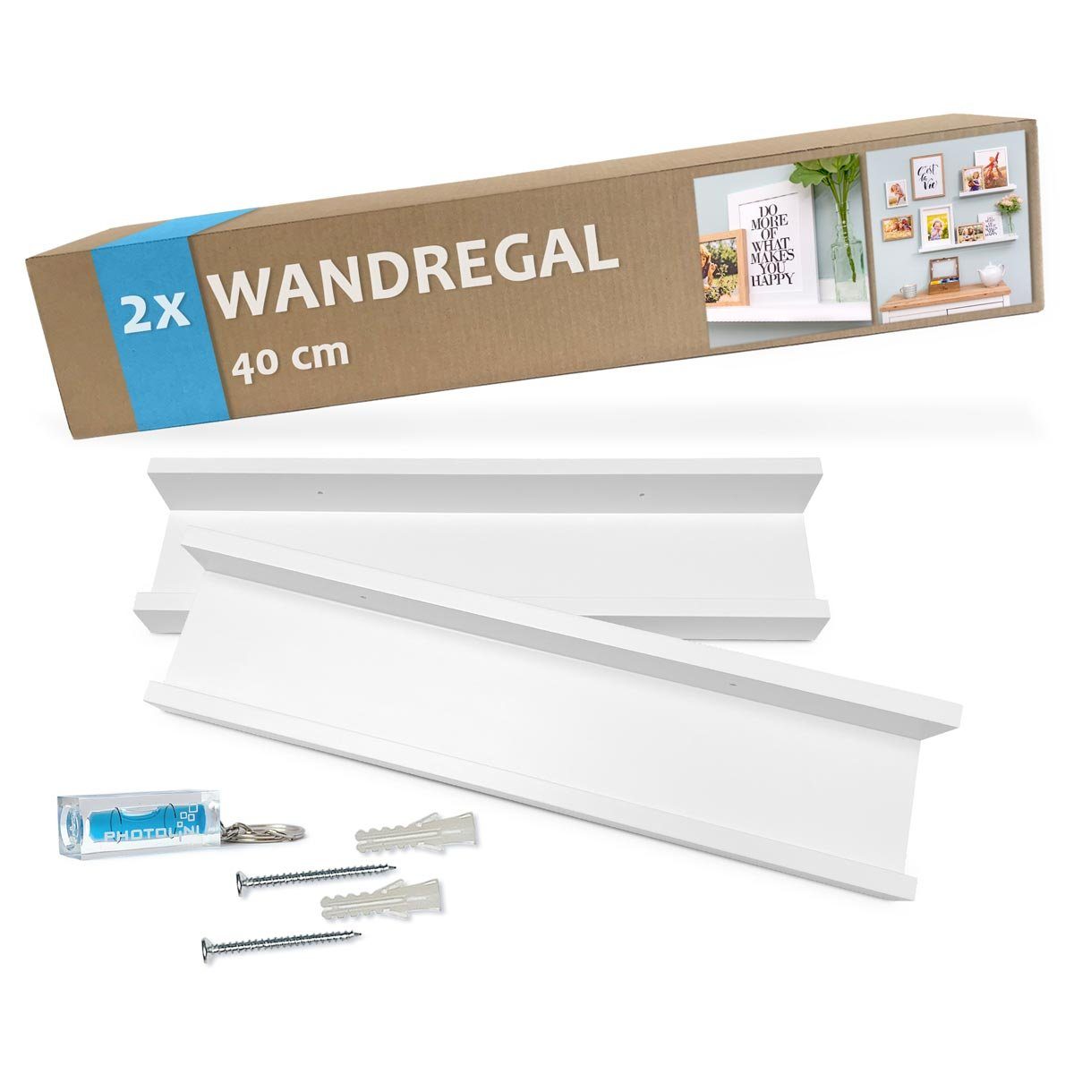 PHOTOLINI Wandregal Bilderleiste, Schweberegal 2er Set für Fotos, Poster & günstig online kaufen