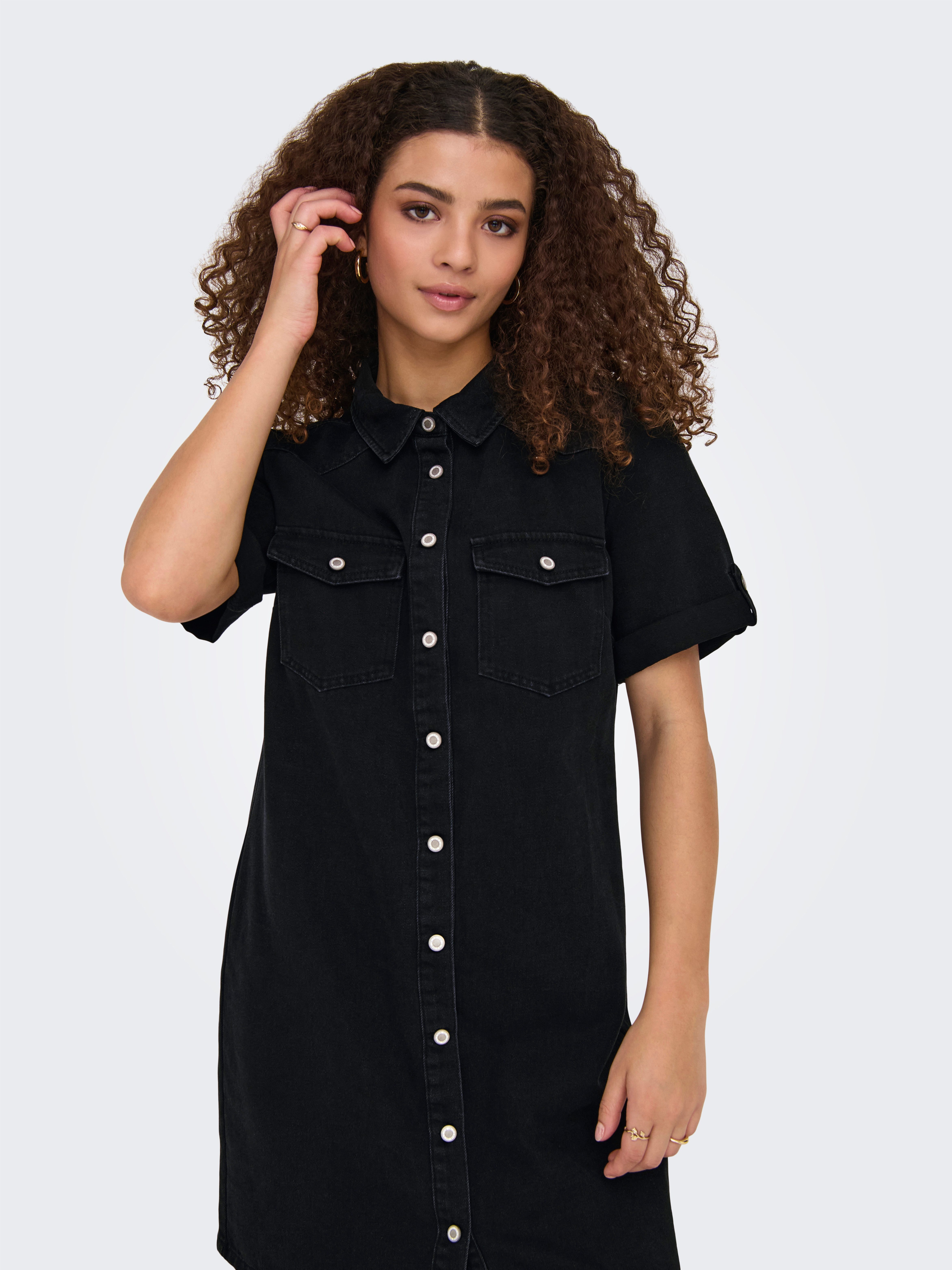 ONLY Jeanskleid ONLLISA – Denimkleid mit Knopfleiste und Brusttaschen modis günstig online kaufen