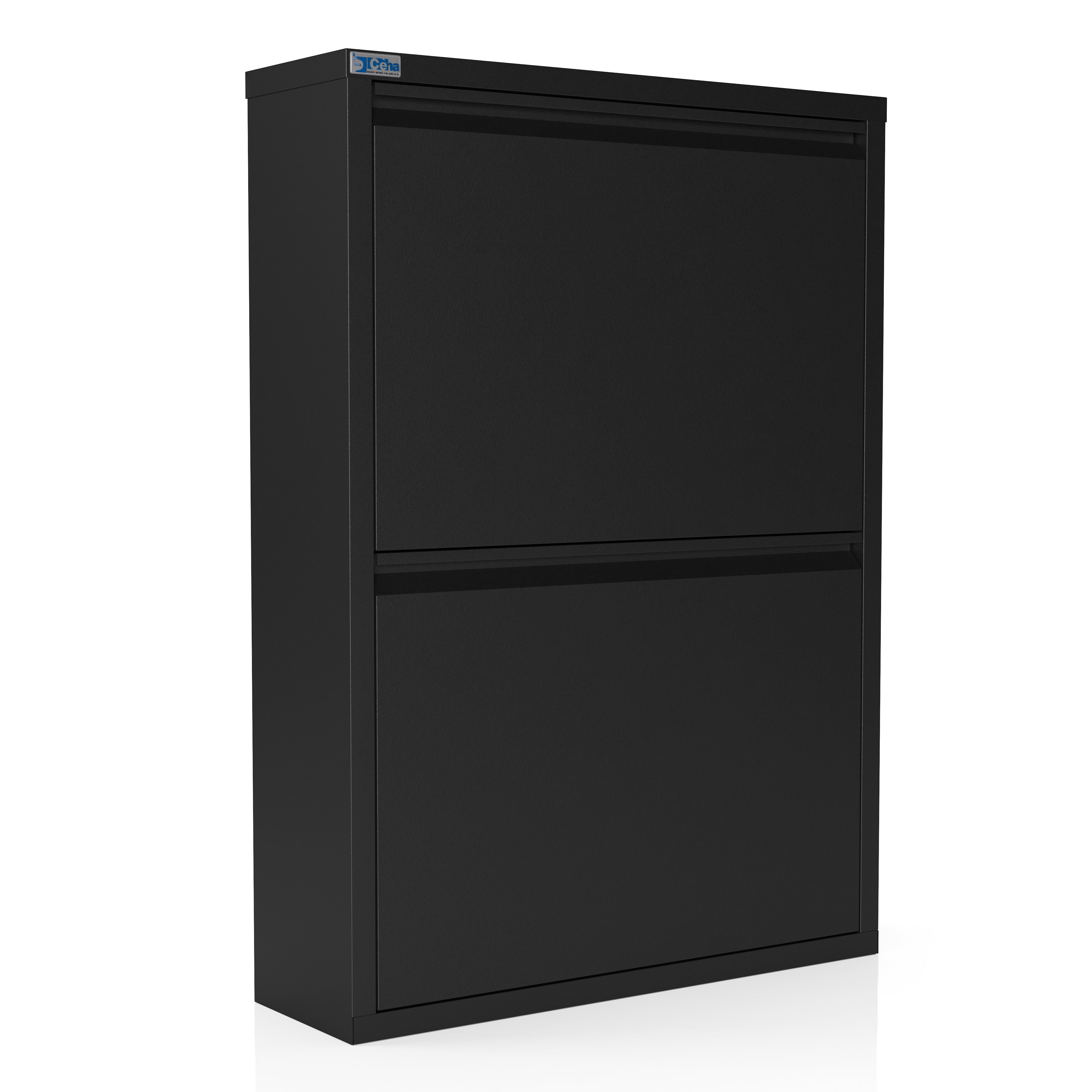 Kaufexpress GmbH Schuhschrank Metall-Schuhregal mit 2 Klappen – schmal, pla günstig online kaufen