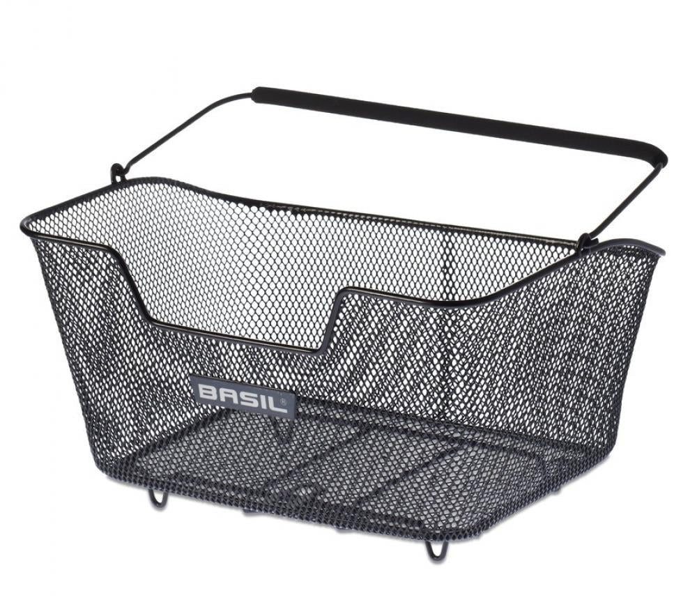 Fahrradkorb Basil Hinterradkorb Base M Stahl 29x41x21cm schwarz engmaschig