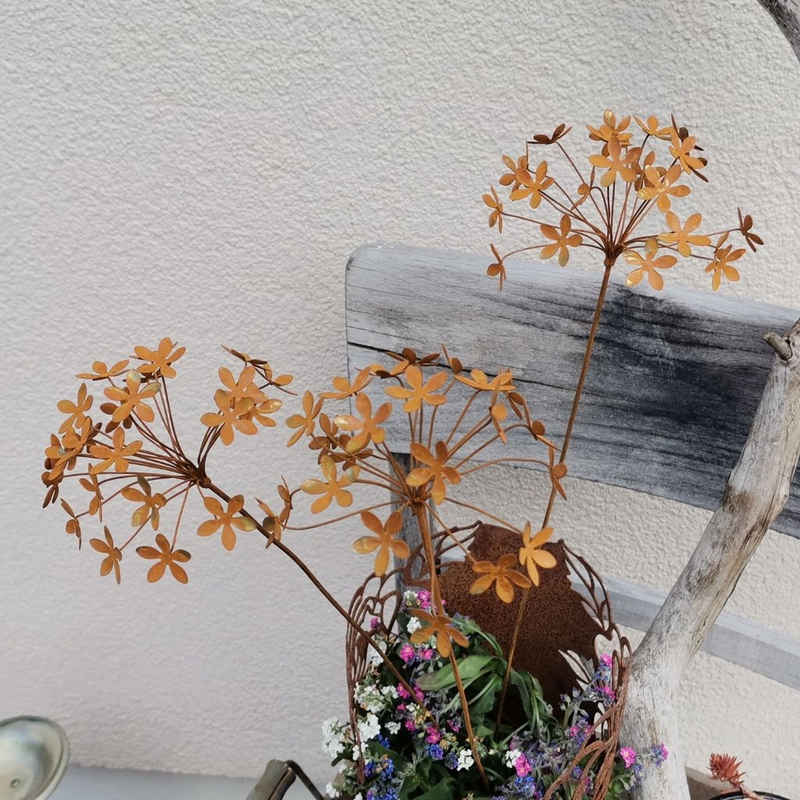 Posiwio Gartenstecker Blüte am Stab Rost